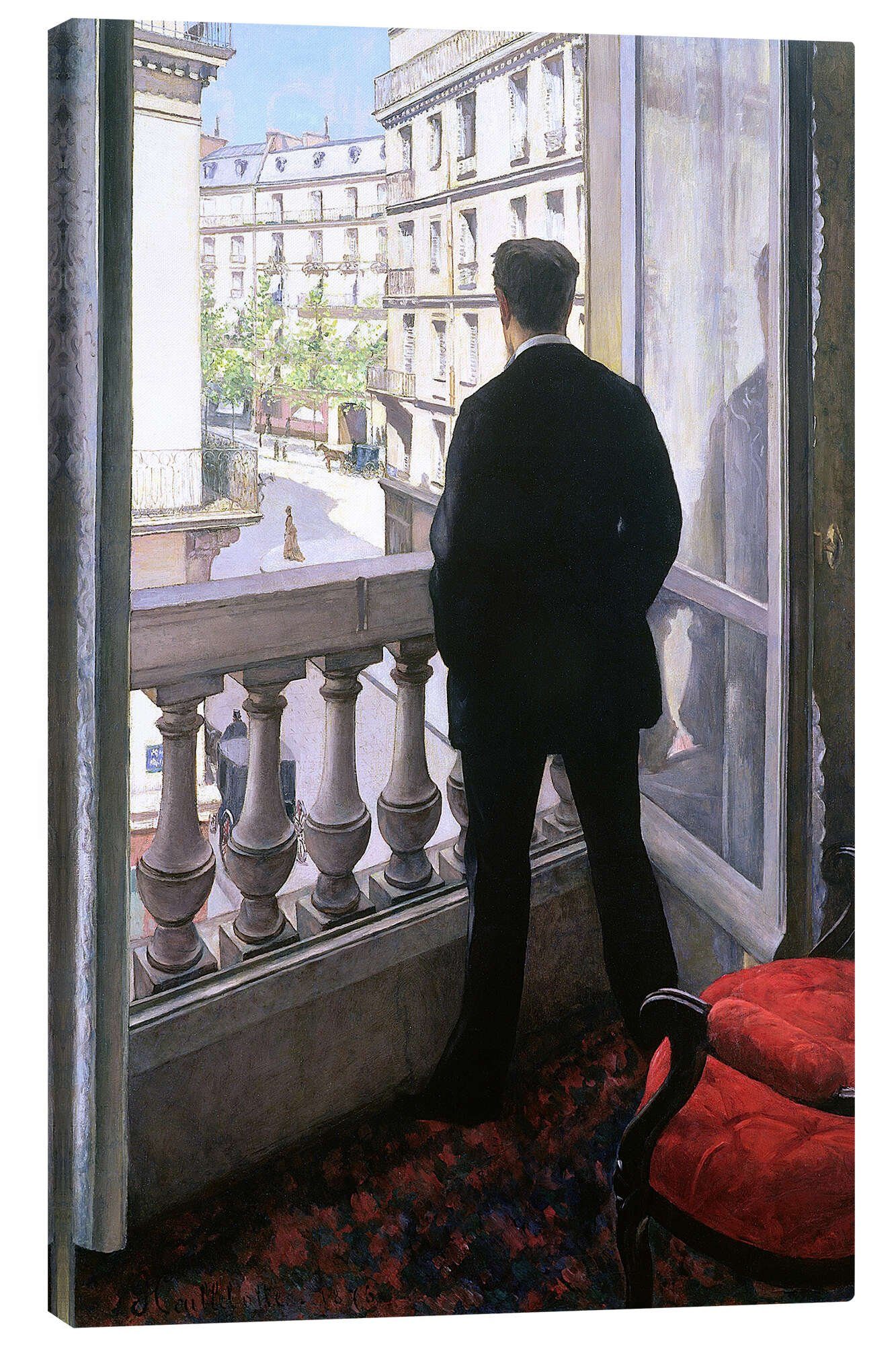 Posterlounge Wandbild Junger Mann am Fenster, Gustave Caillebotte, erhältlich als Poster, Leinwandbild, Wandsticker oder Acrylglasbild