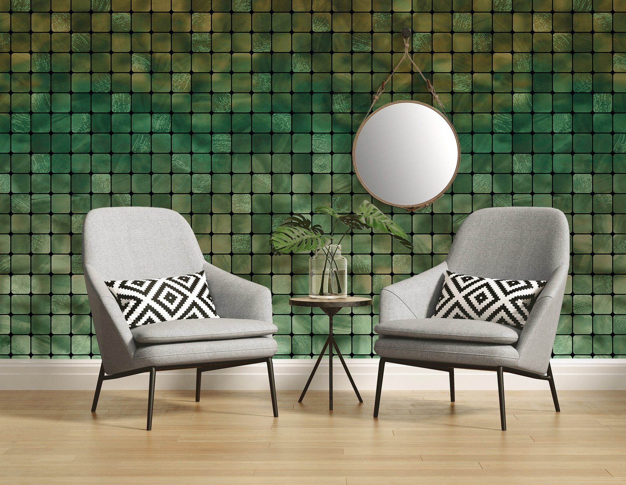 Architects Paper Fototapete Atelier 47 Mosaic Tile 1, glatt, geometrisch, (5 St), Vlies, Wand, Schräge, Decke