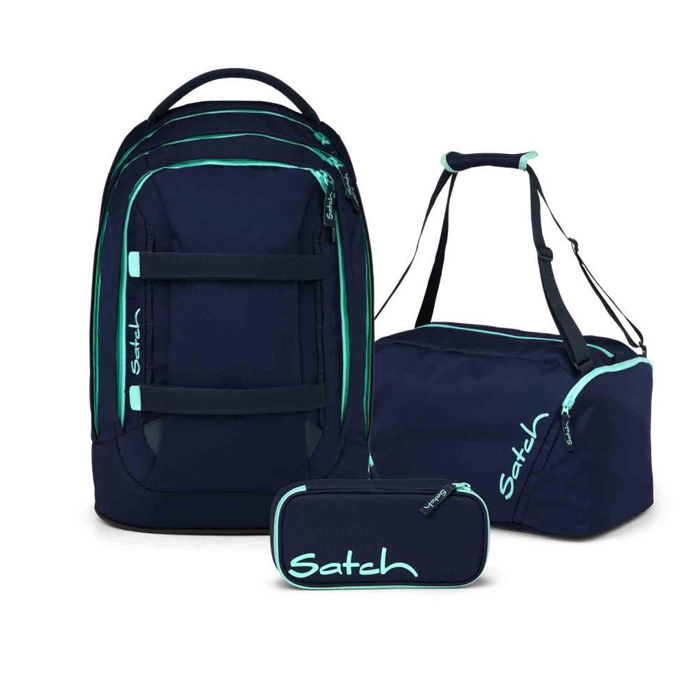 Satch Schulrucksack Pack (3tlg, inkl. Schlamperbox und Sporttasche)