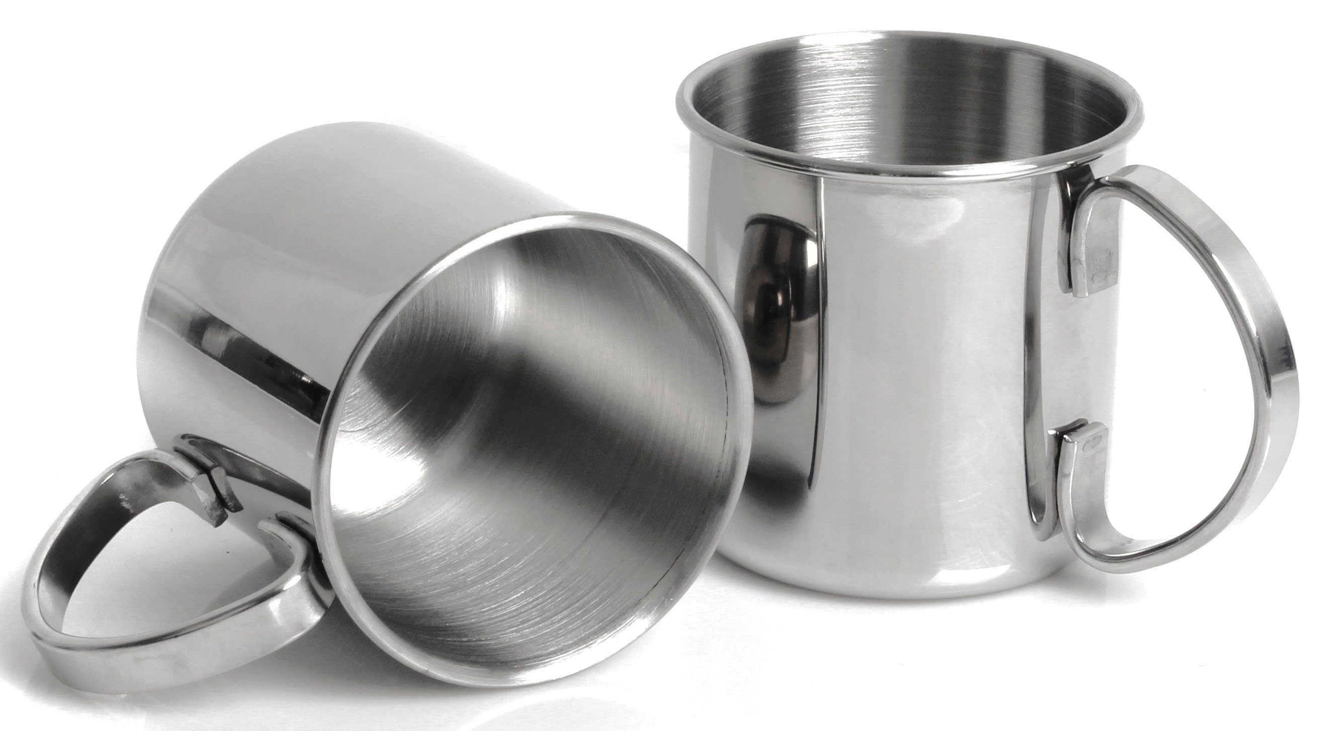 ECHTWERK Gläser-Set, Edelstahl, Outdoor Becher, Camping Tassen, Geschenkset, bruchsicher, 480 ml