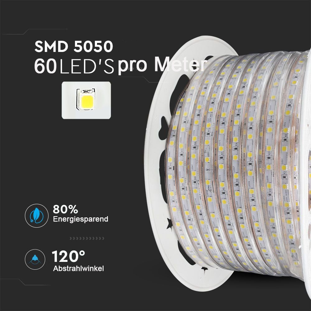 Aigostar LED Stripe LED Kaltweiß 6500K Band und für Außen für innen und innen Anwendung Strip LED 5m Streifen Außen