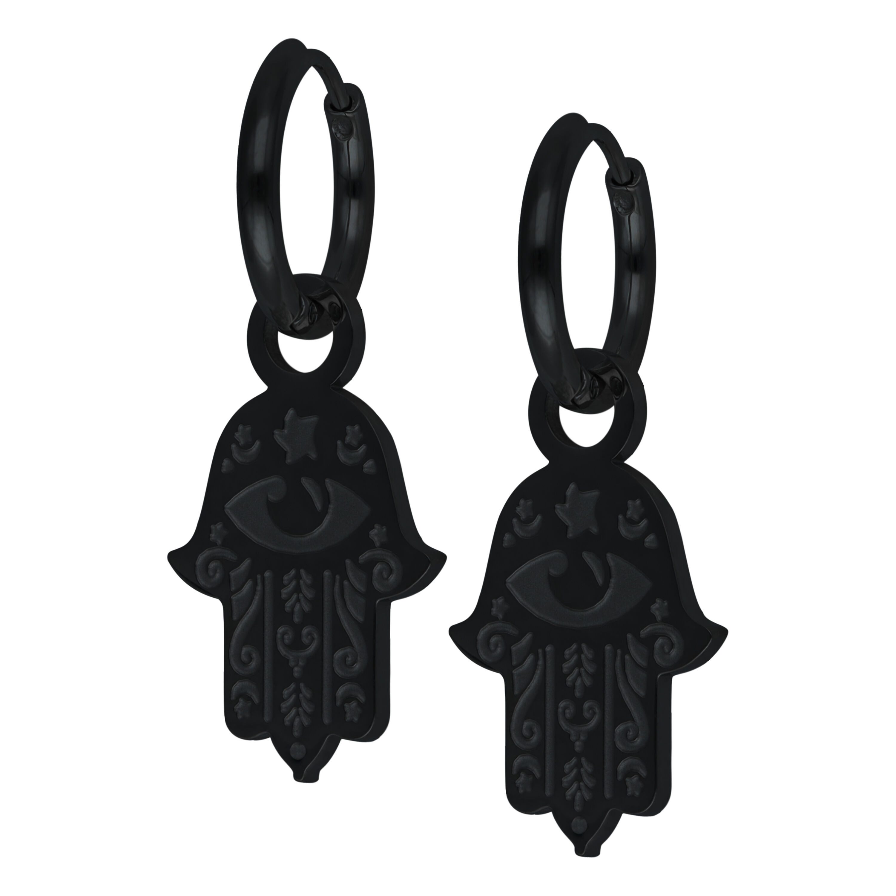 Paar Ohrhänger Little Hamsa Hand Hoops