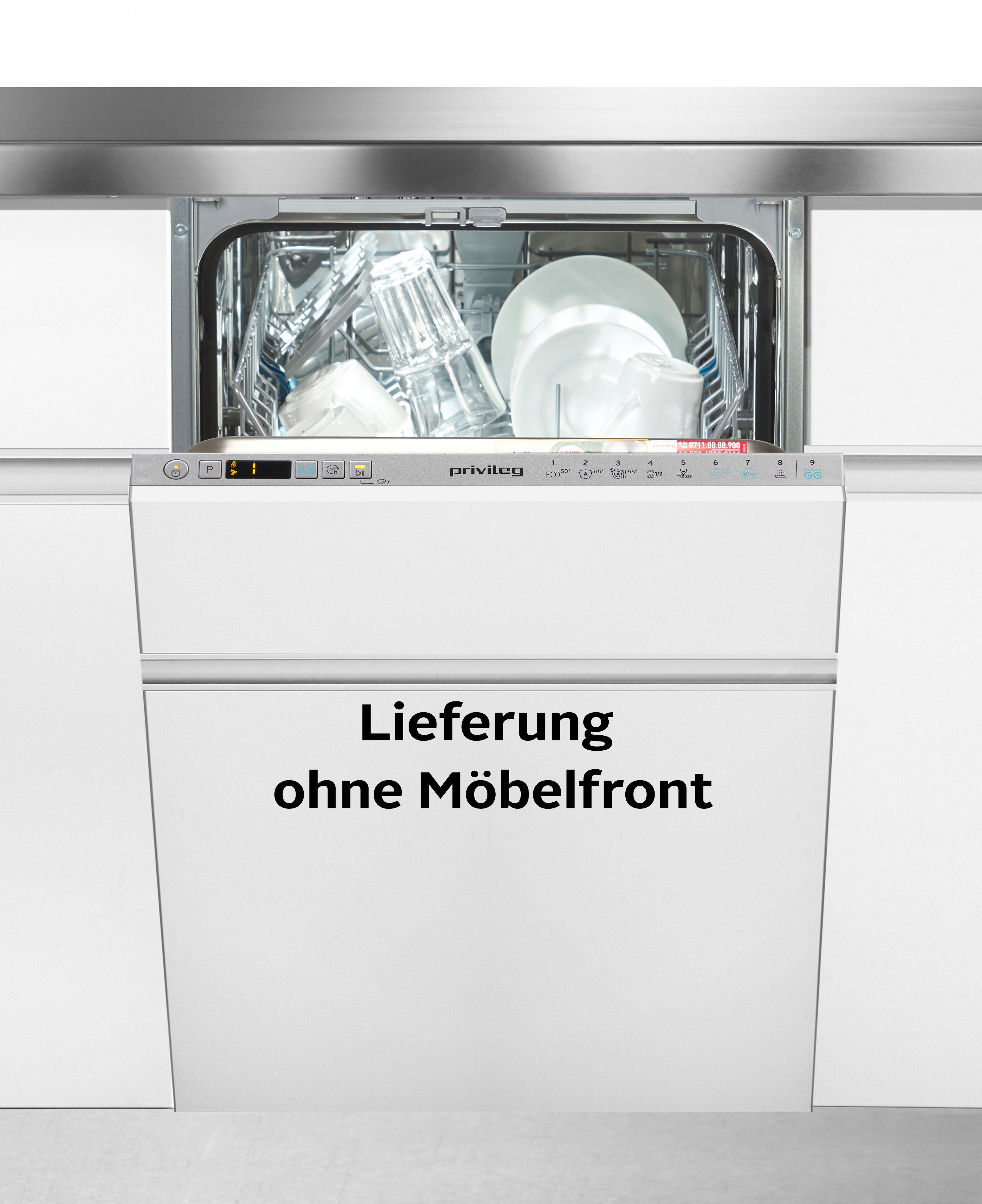 Privileg vollintegrierbarer Geschirrspüler PV2IC10BS7LA0, 10 Maßgedecke, Rapid 30' – Schnelles und effizientes Spülprogramm in nur 30 Minuten