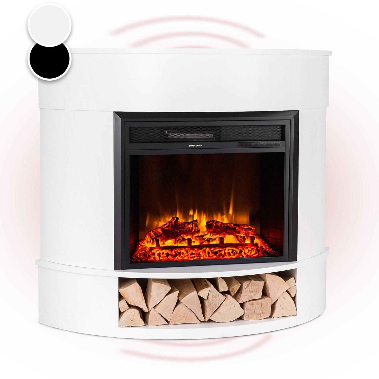 Klarstein Elektrokamin Loloru, elektrischer Kaminofen mit Heizung LED-Beleu günstig online kaufen
