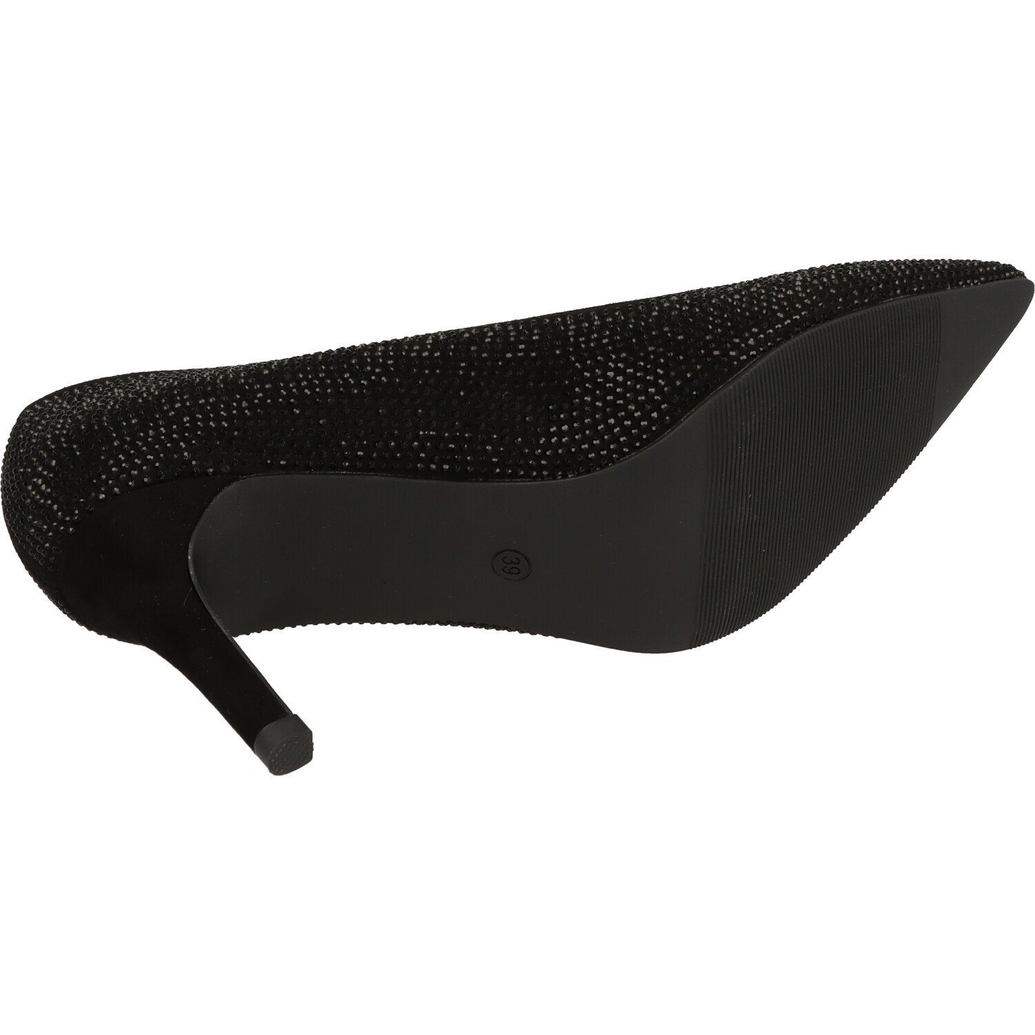 piece of mind. Damen High-Heel-Pumps Schwarz Schuhe Glitzer ganzen Glitzersteine Pumps Schuh dem elegante auf 224-279