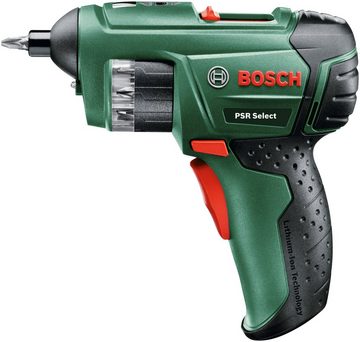 Bosch Home & Garden Akku-Bohrschrauber PSR Select, max. 210 U/min, (Set), mit Mikro USB Lader und integriertem Bit-Set