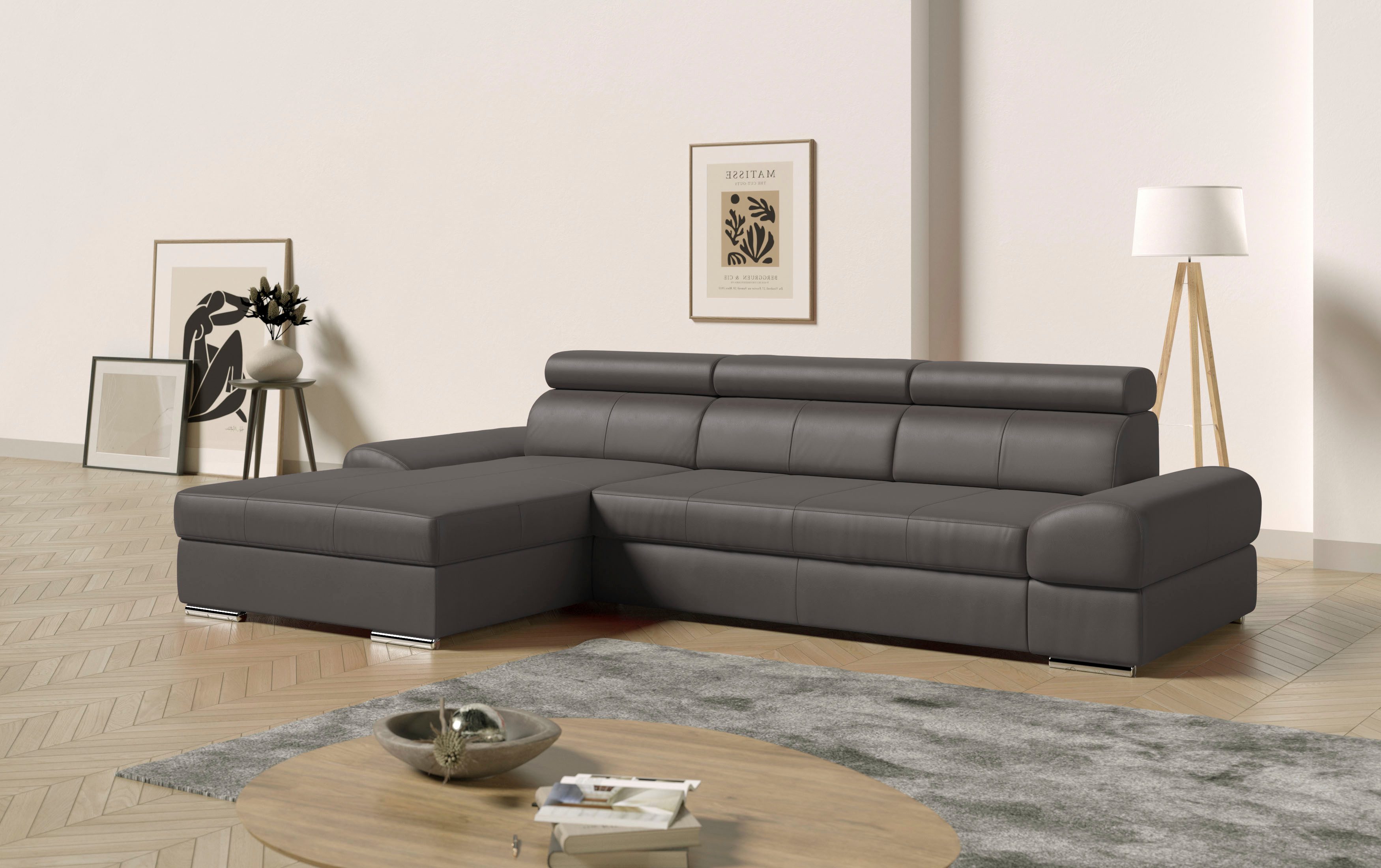 sit&more Ecksofa Broadway L-Form, inklusive Kopfteilverstellung, günstig online kaufen