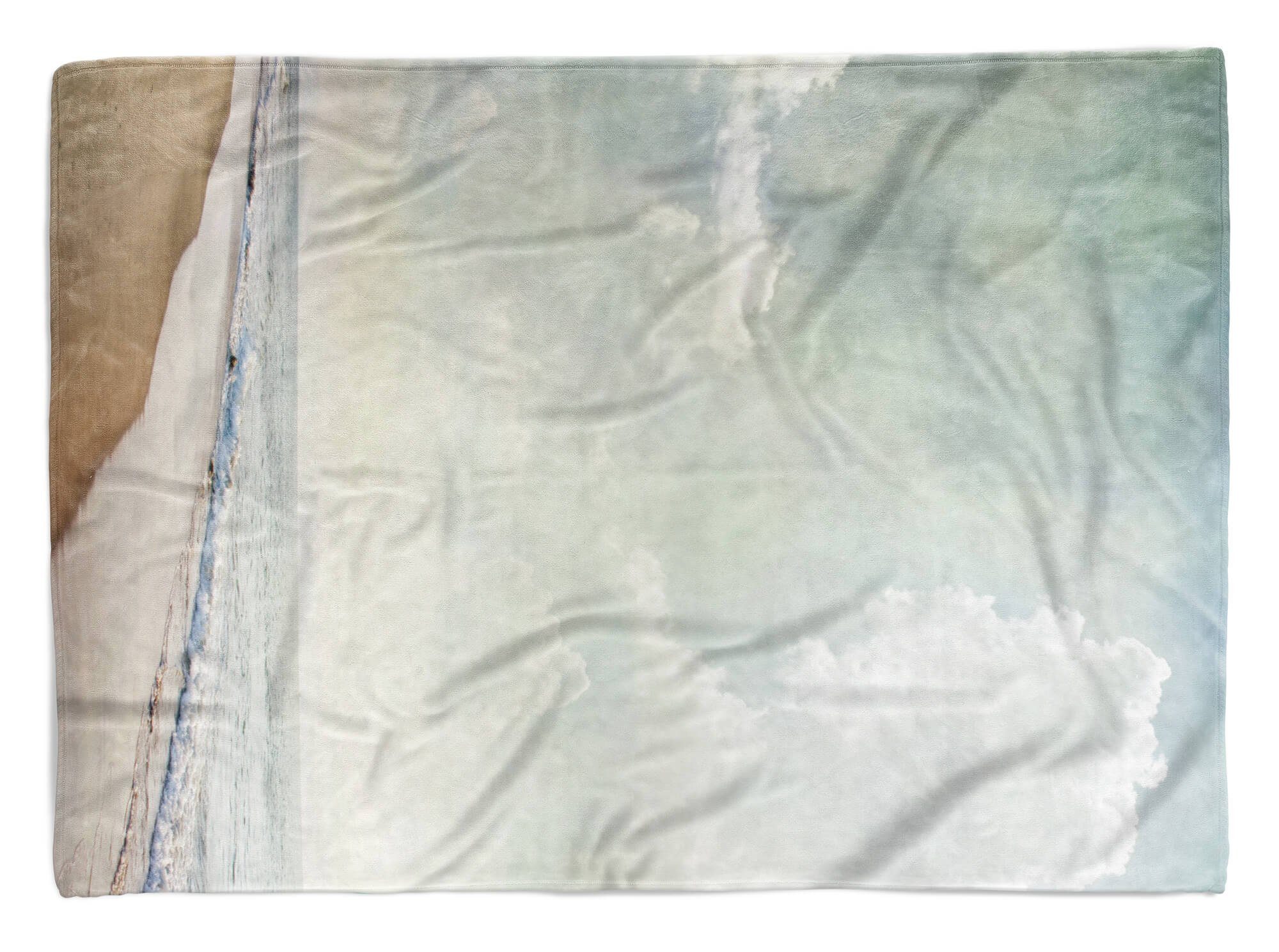 Kuscheldecke Handtuch Himmel, Sinus Art Meer Strandhandtuch Handtücher mit Fotomotiv Saunatuch Handtuch Strand (1-St), Baumwolle-Polyester-Mix