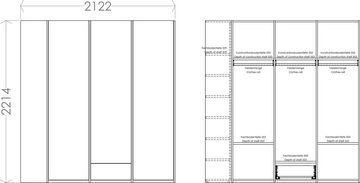 Müller SMALL LIVING Kleiderschrank Modular Plus Variante 3 geräumige Schublade, Anbauregal links oder rechts montierbar