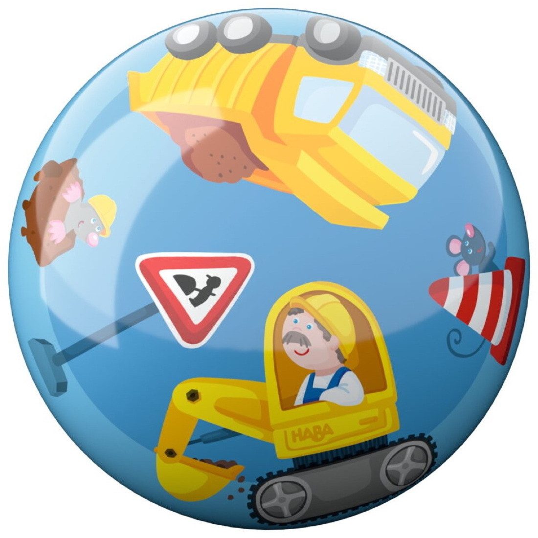 Haba Spielball Kleinkindwelt Ball Ball Baustelle 14 cm Ø Spielball 2012750001