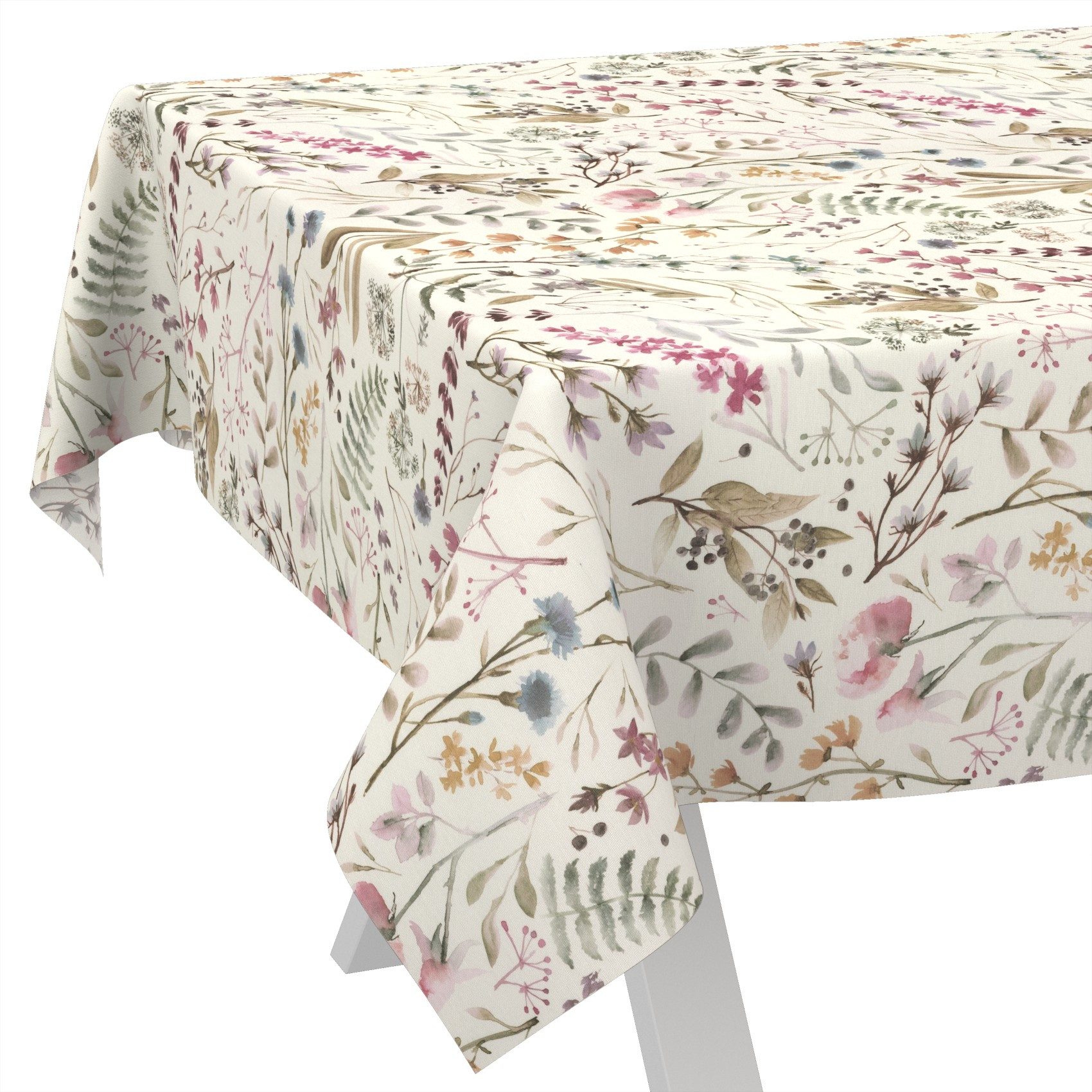 ANRO Tischdecke abwaschbar LANA Penelope-Blätter Tischwäsche Wachstuch 2.0 günstig online kaufen