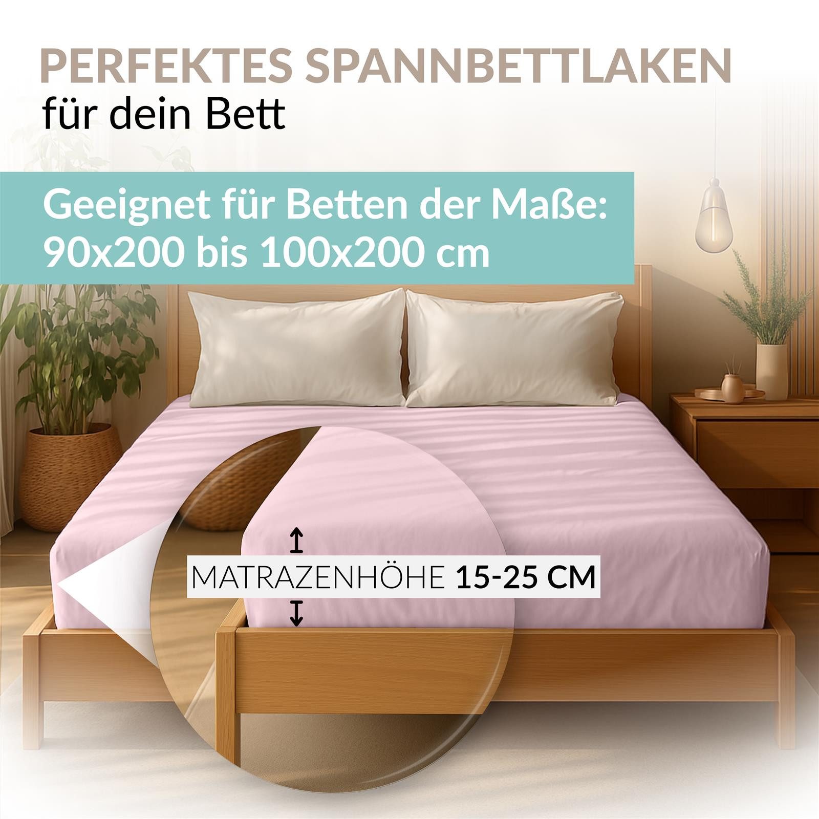 Carpe Sonno Spannbettlaken Jersey Bettlaken 90x200 100x200 140x200 160x200 180x200 200x200 & x220, Jersey, Gummizug: rundum, (1 Stück), Für Matratzen bis 25cm Höhe - 100% Baumwolle - MADE IN EU - OEKO-TEX®