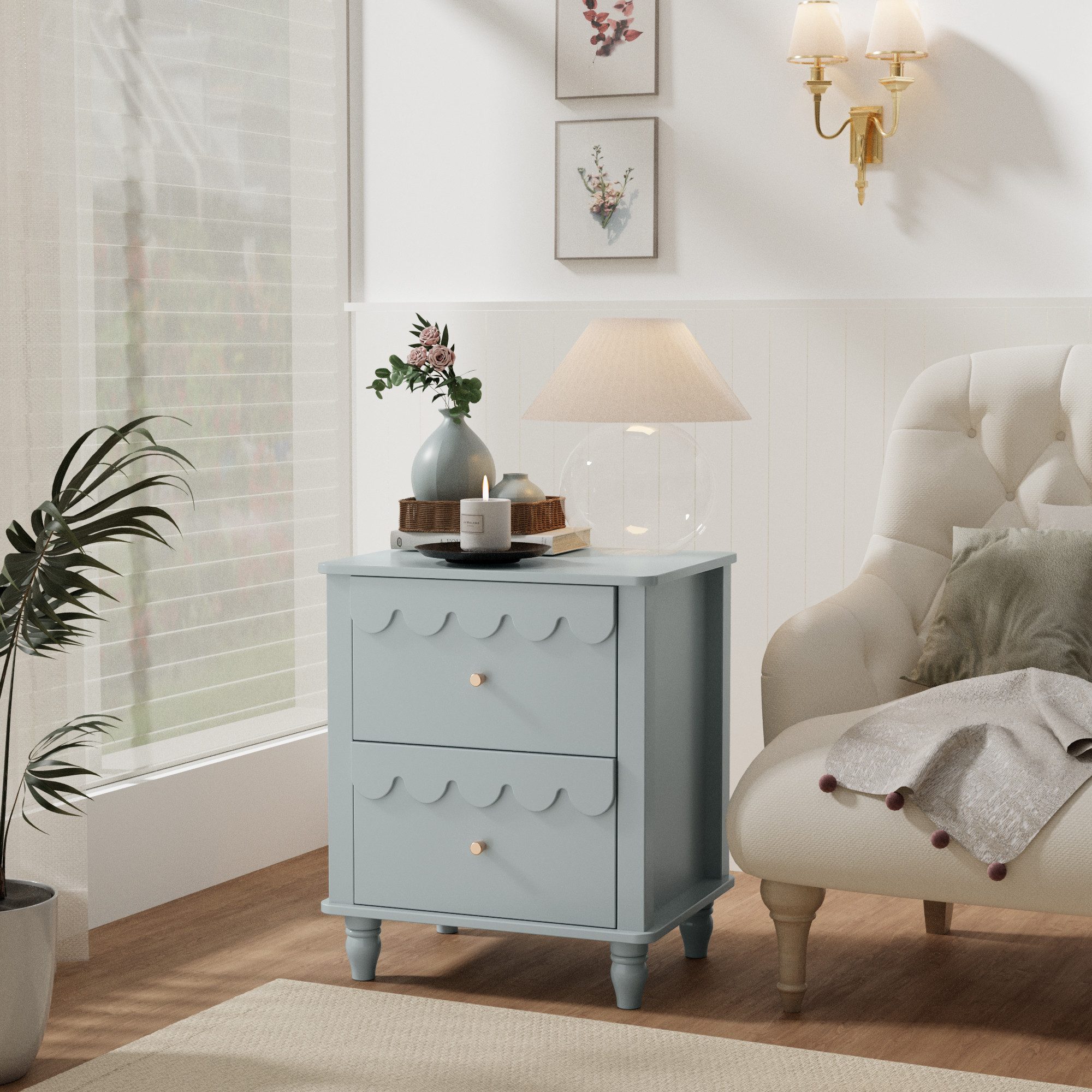 UEV Nachttisch 2er Set, Kinder Nachtschrank, Beistellschrank (Nachtkommode günstig online kaufen