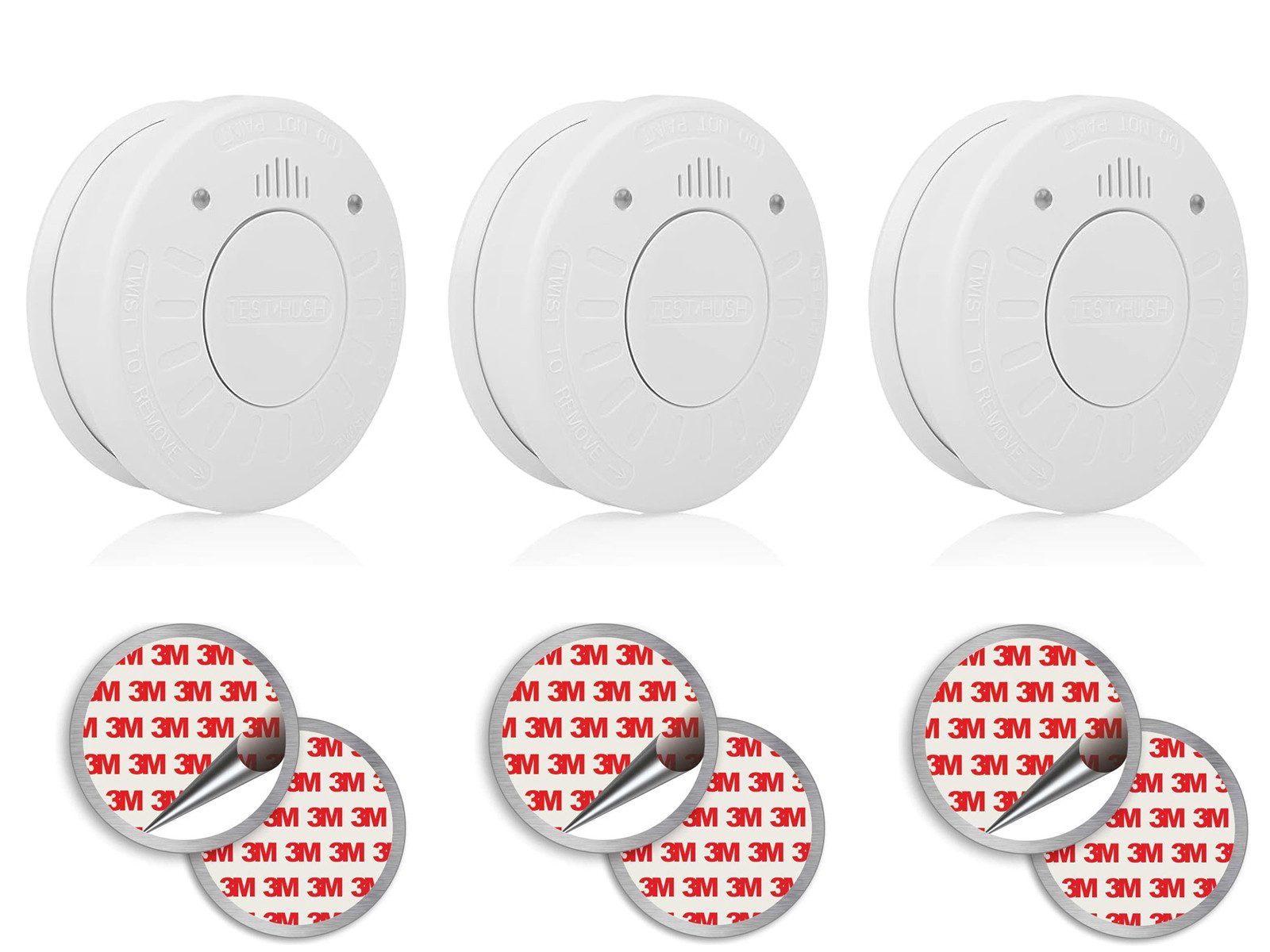 smartwares Rauchmelder (10 Jahres Brandmelder mit Magnethalter Kleben statt Bohren)
