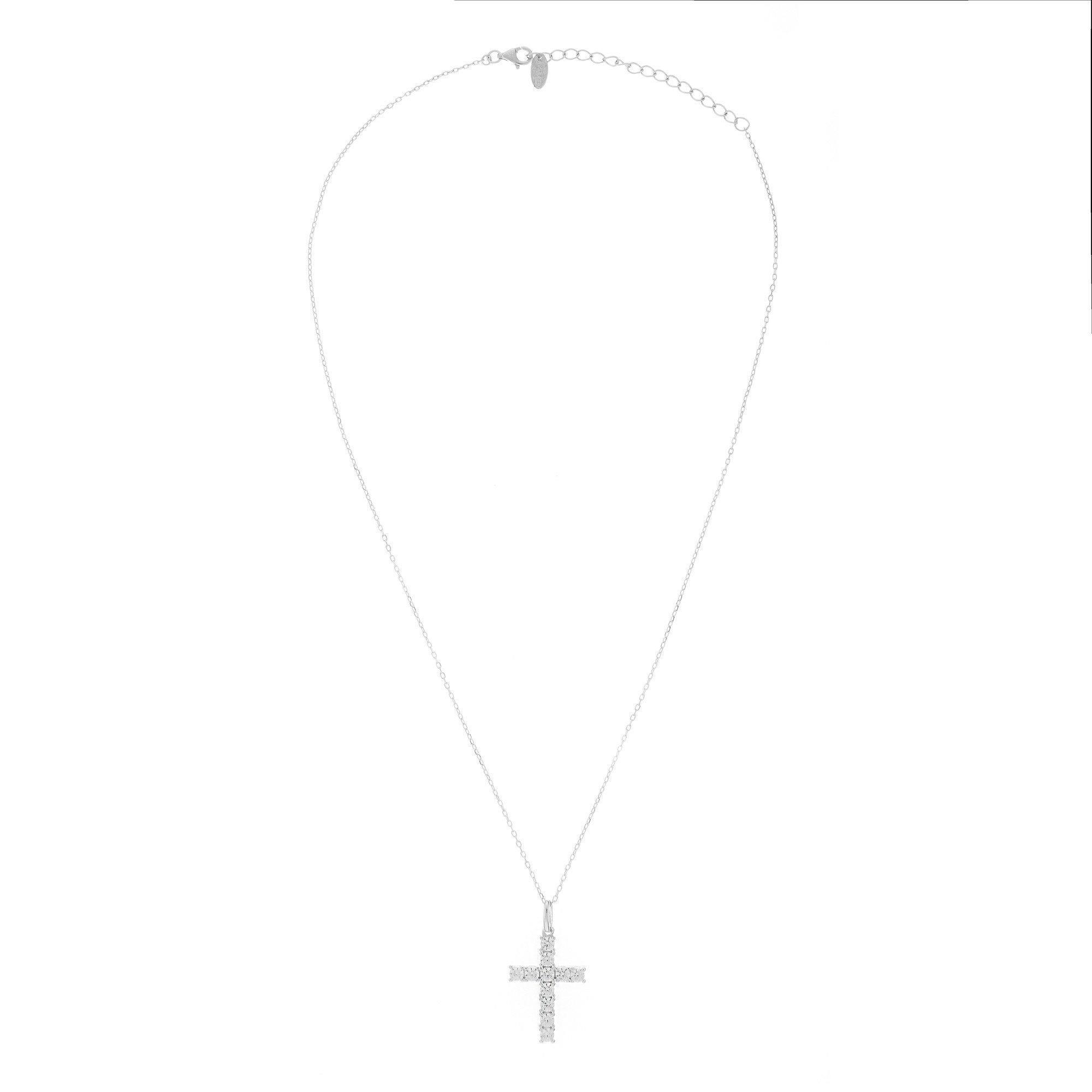 Amen Kreuzkette Kette Sterlingsilber weißer Zirkonia günstig online kaufen