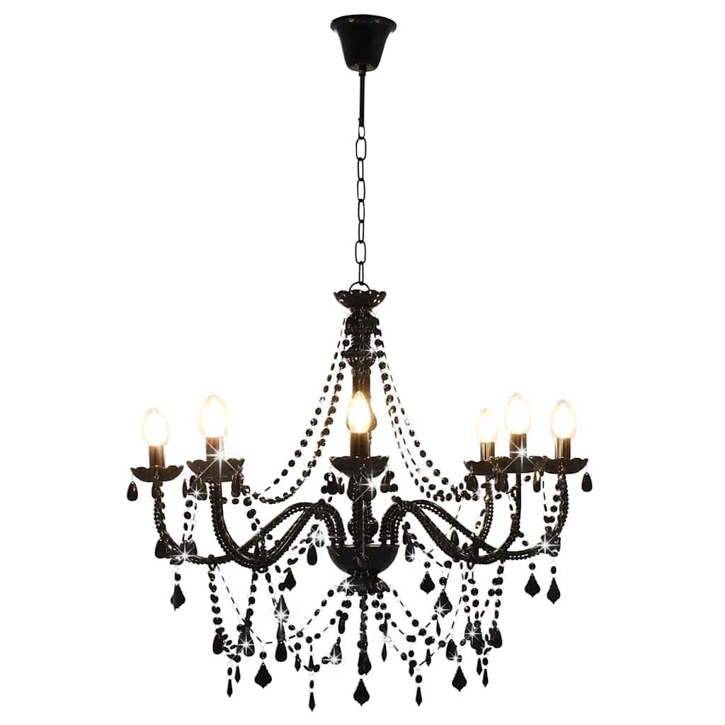 furnicato Kronleuchter Ausgefallener Schwarz 80 x 75 cm