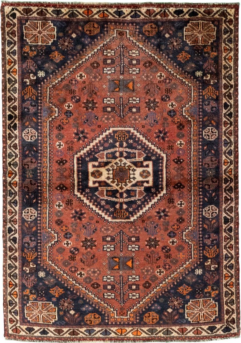 Orientteppich Shiraz 114x159 Handgeknüpfter Orientteppich / Perserteppich, Nain Trading, rechteckig, Höhe: 10 mm
