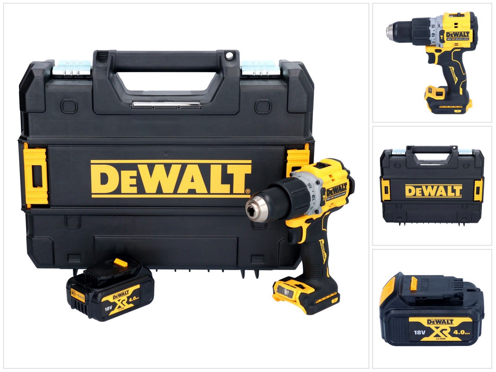 DeWalt Akku-Schlagbohrschrauber DCD 805 NT 18 V 90 Nm Brushless + 1x Akku 4,0 Ah + TSTAK