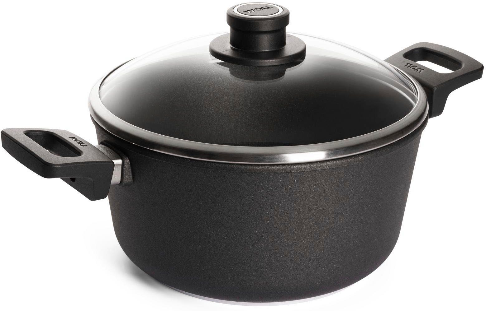 WOLL Topf-Set MADE IN GERMANY - Nowo Titanium, Aluminiumguss (Set, 8-tlg., je 1 Kochtopf 20/24/28 cm, 1 Stielkasserolle 18 cm) – Bild 4 von 5