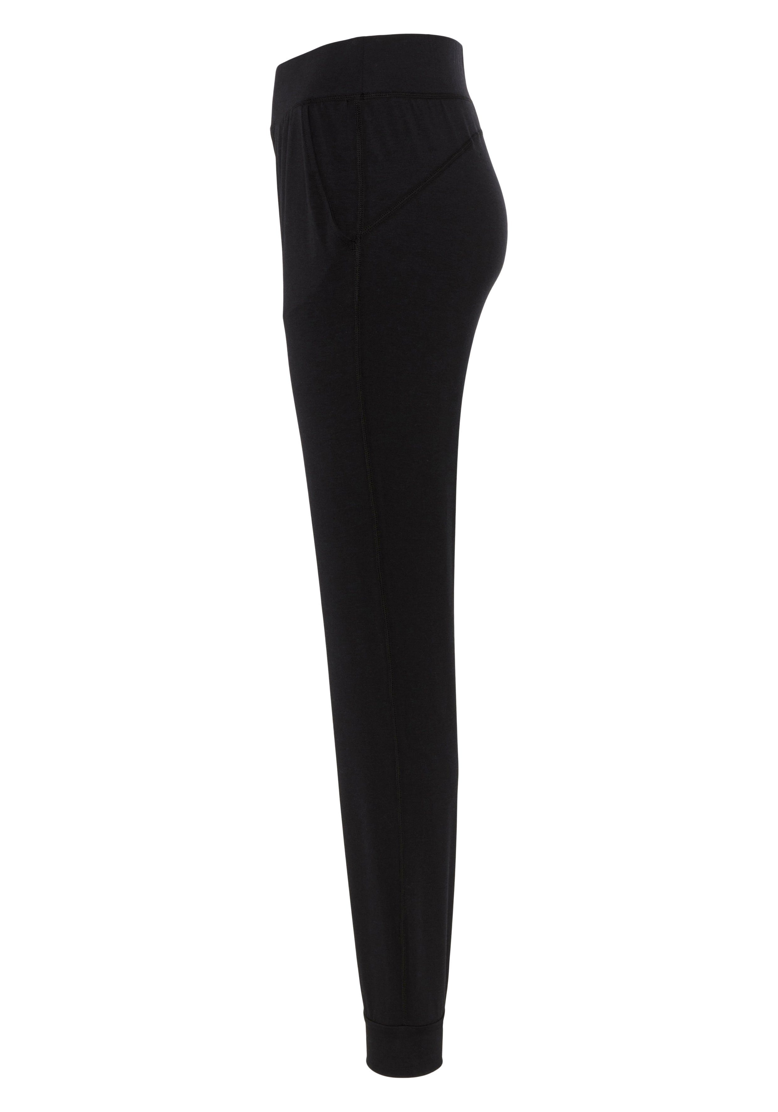 FAYN Taschen SPORTS Yogahose Relax schwarz mit