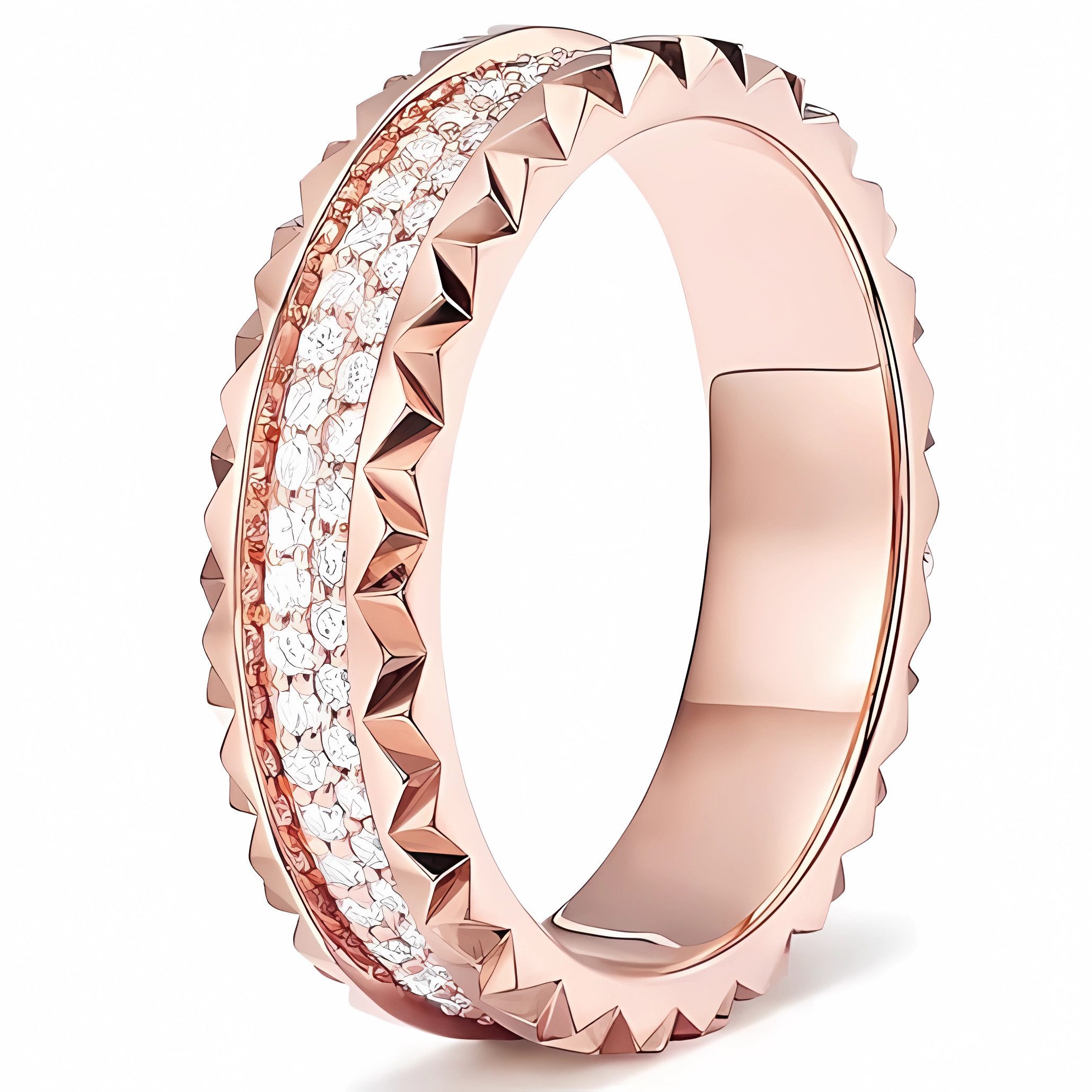 Jumpeak Diamantring Goldring Damen 585 Echtgold,Diamant Ring,Eternity Ring, günstig online kaufen