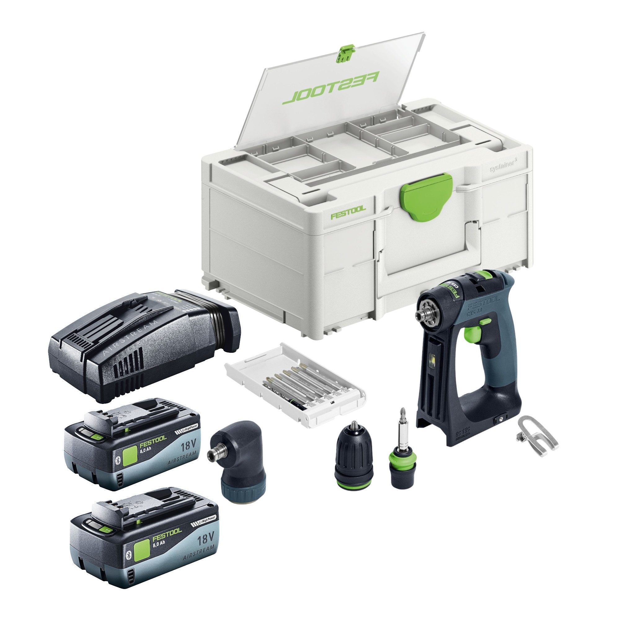 FESTOOL Akku-Schrauber Festool CXS 18-Basic-Set Akku Bohrschrauber 18 V 40 Nm Brushless (577