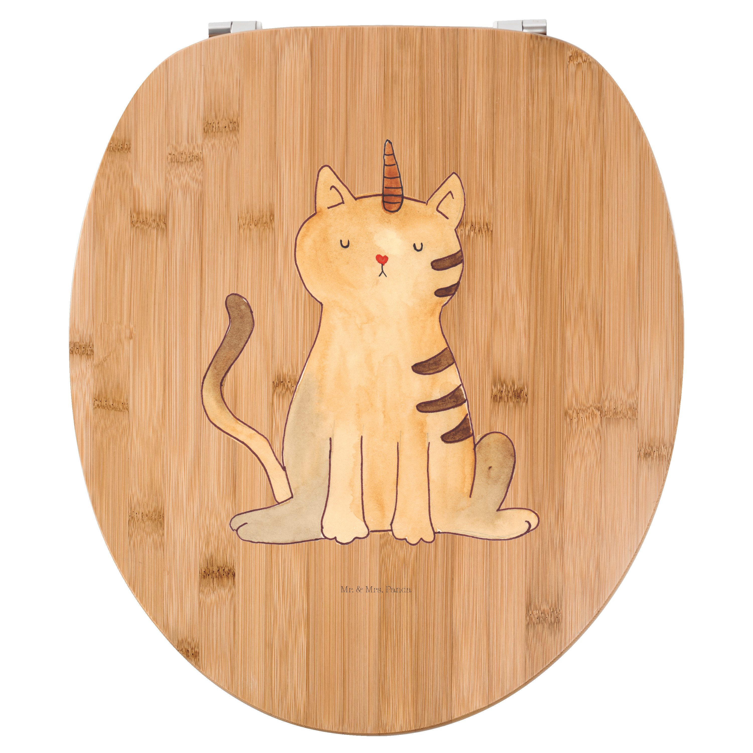 WC-Sitz Einhorn Katze - Transparent - Geschenk, Regenbogen, Einhornkatze, Toi
