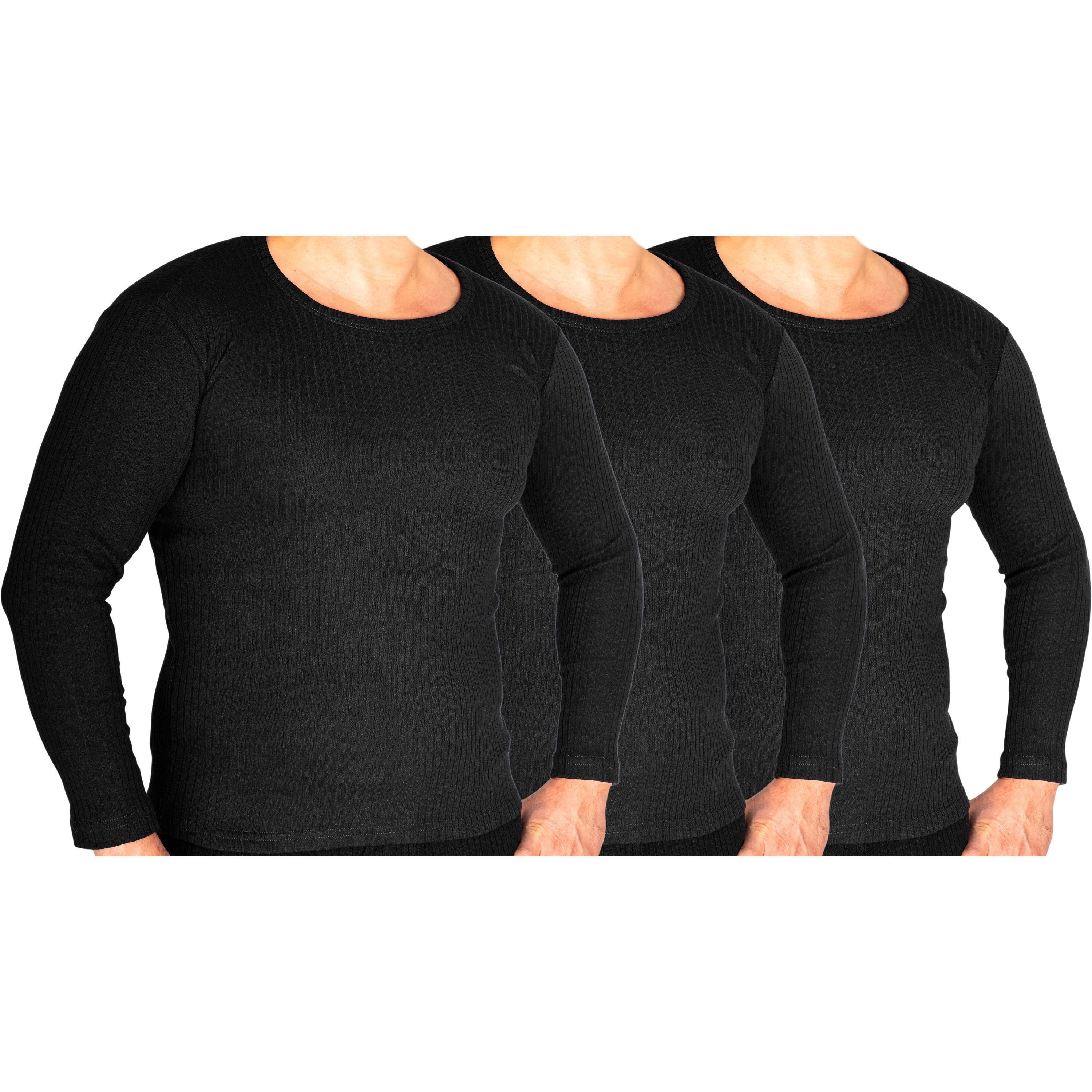 TEXEMP Thermounterhemd Herren Thermounterwäsche Unterwäsche 3 Stück Unterziehhemd Winter (3-St., 3er Pack) Premium Qualität: Atmungsaktiv, Feuchtigkeitsabführend