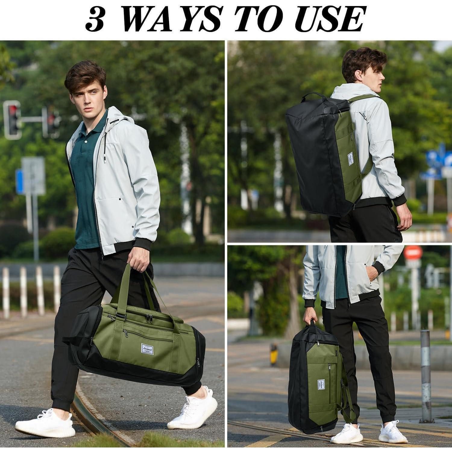 LuxusKollektion Sporttasche Sporttasche Herren 40L Rucksack Trainingstasche Schuhfach Nassfach