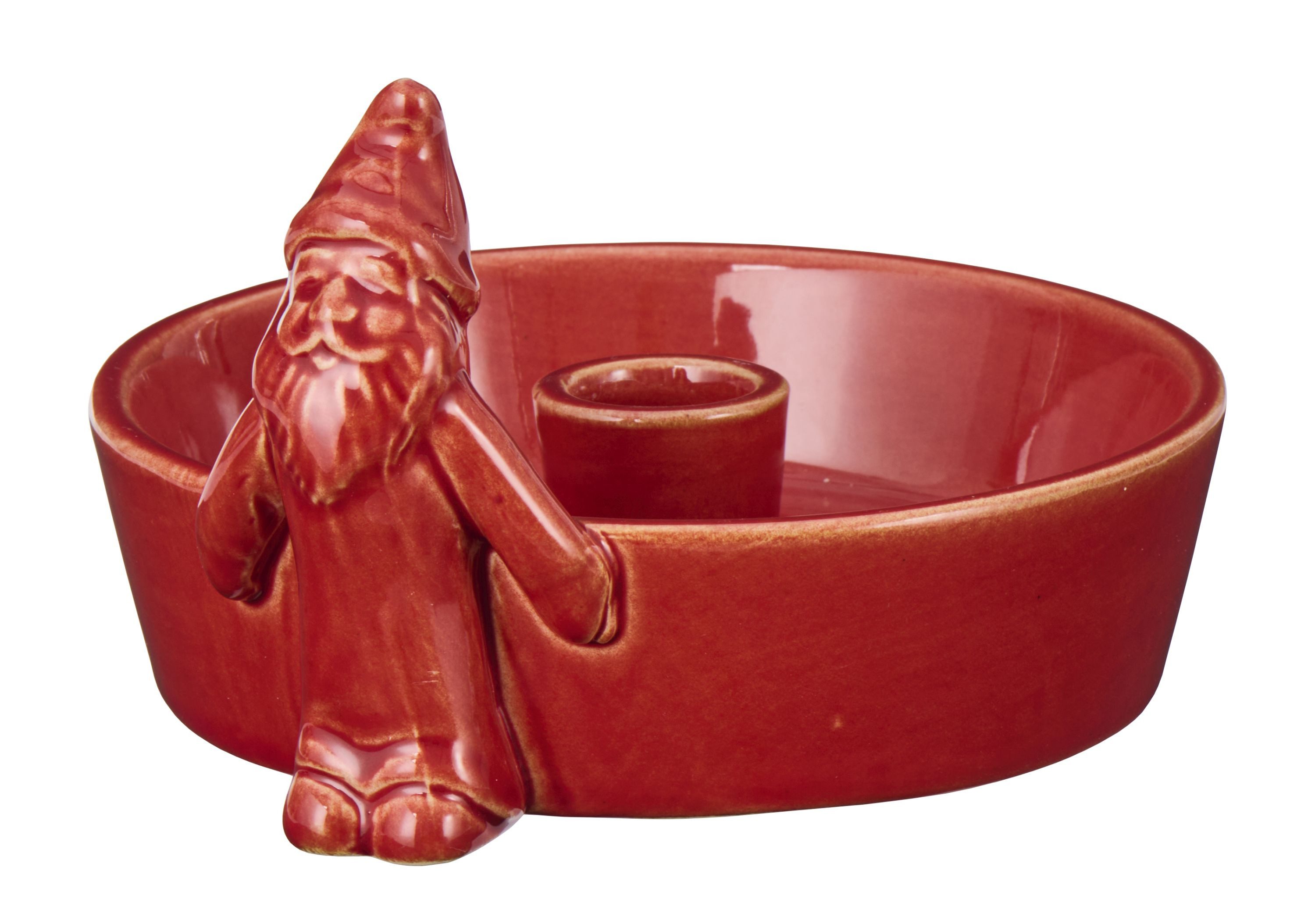 Ib Laursen Kerzenhalter Ib Laursen - Kerzenhalter Weihnachtsmann Weihnachtsdeko Rund D 15cm