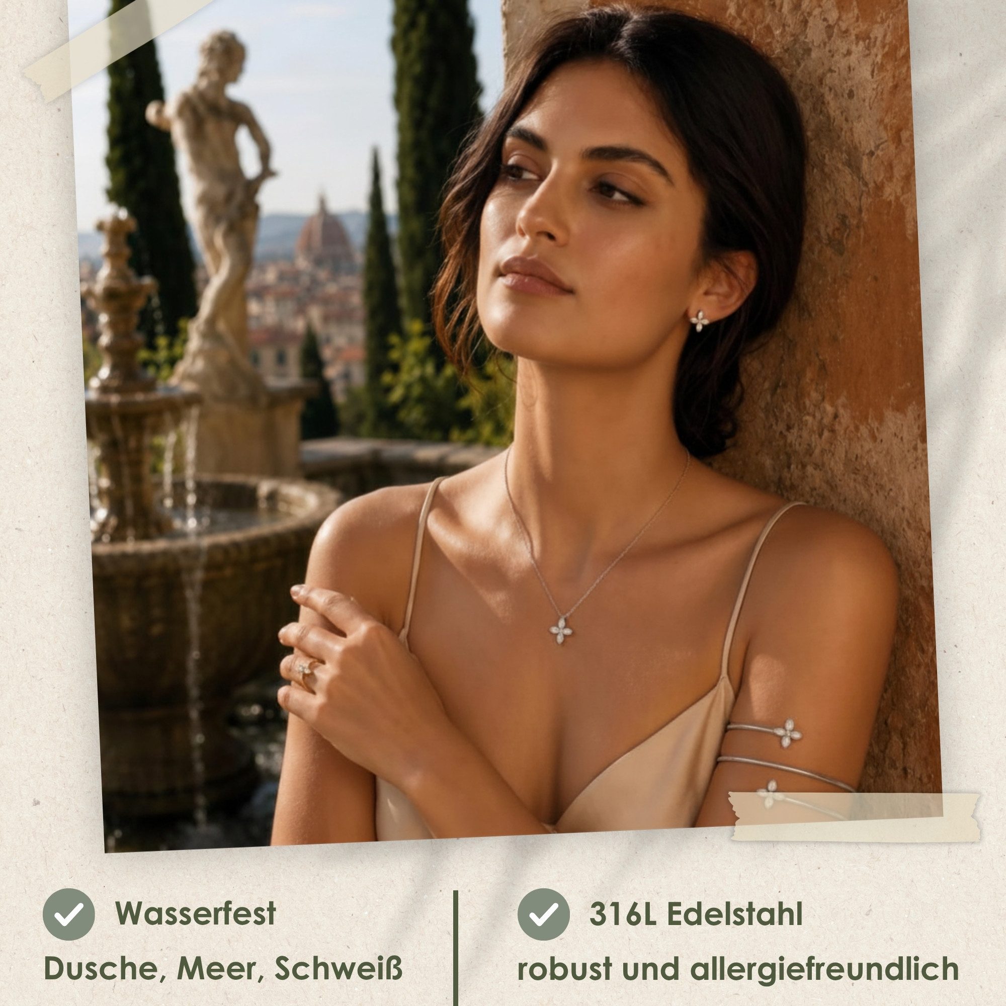 Heideman Schmuck-Adventskalender Summerbox Florenz silberfarben, Schmuckset mehrteilig Schmuck für Frauen - 5 Schmuckstücke