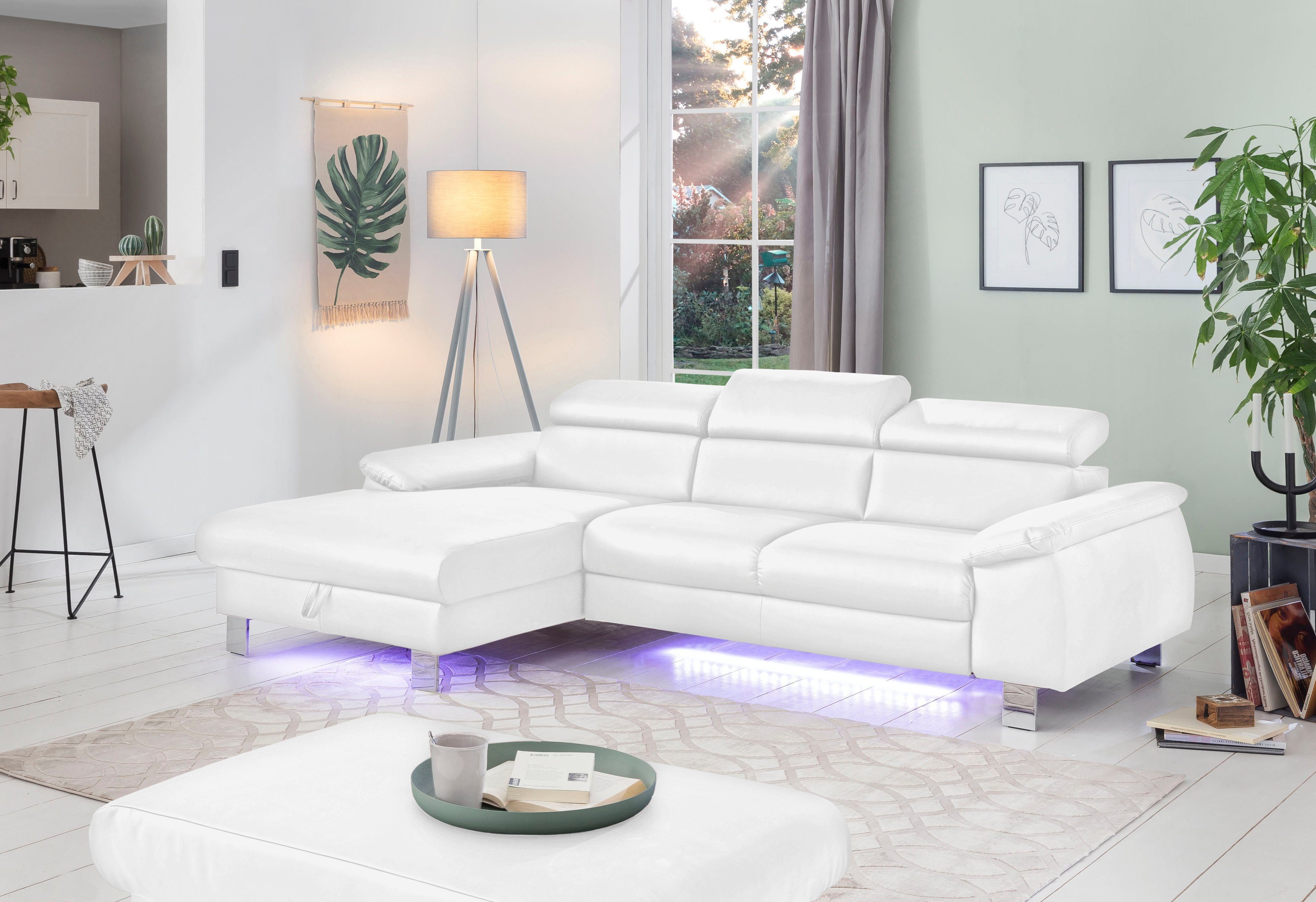 COTTA Ecksofa Komaris L-Form mit Kopfteilverstellung, günstig online kaufen