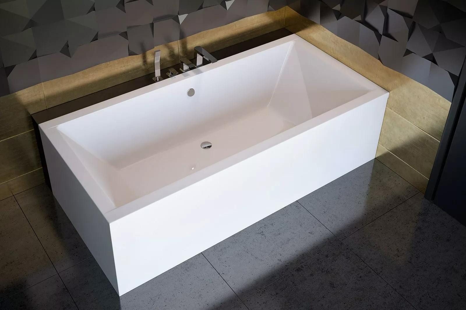 Xlmoebel Badewanne Rechteckige Eckwanne in Weiß aus hochwertigem Material, (1-tlg), Hergestellt in Europa