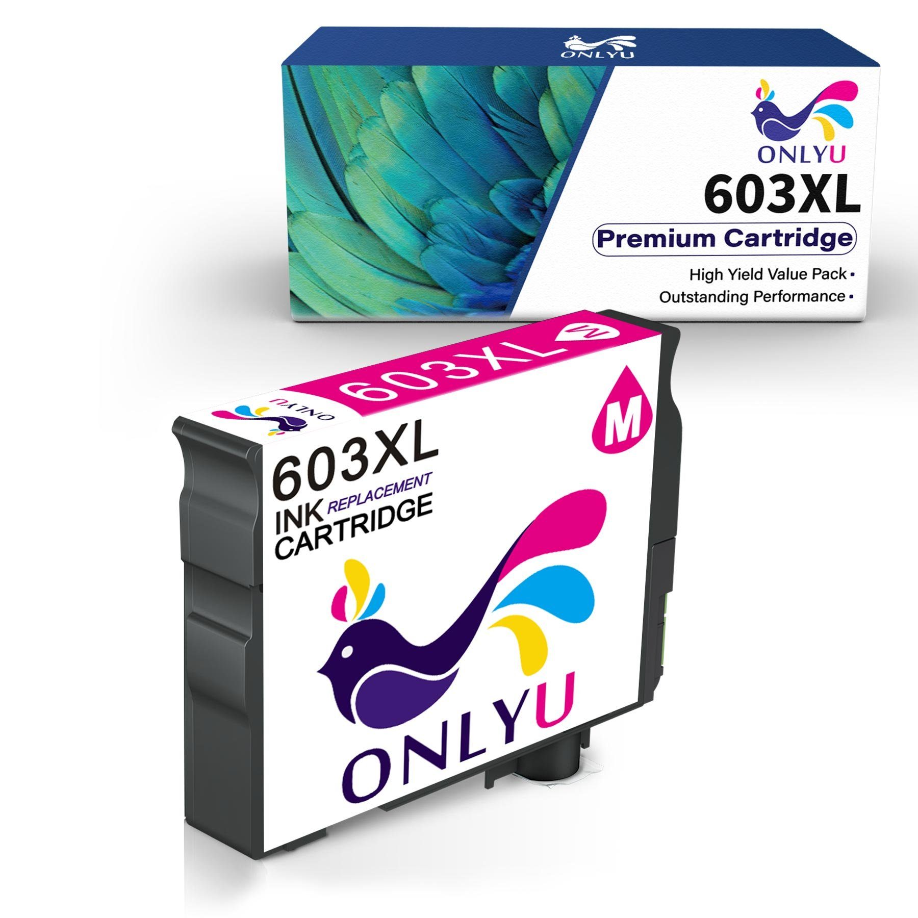 ONLYU für EPSON XP-2105 4100 Tintenpatrone Magenta 2850 603XL WF-2810