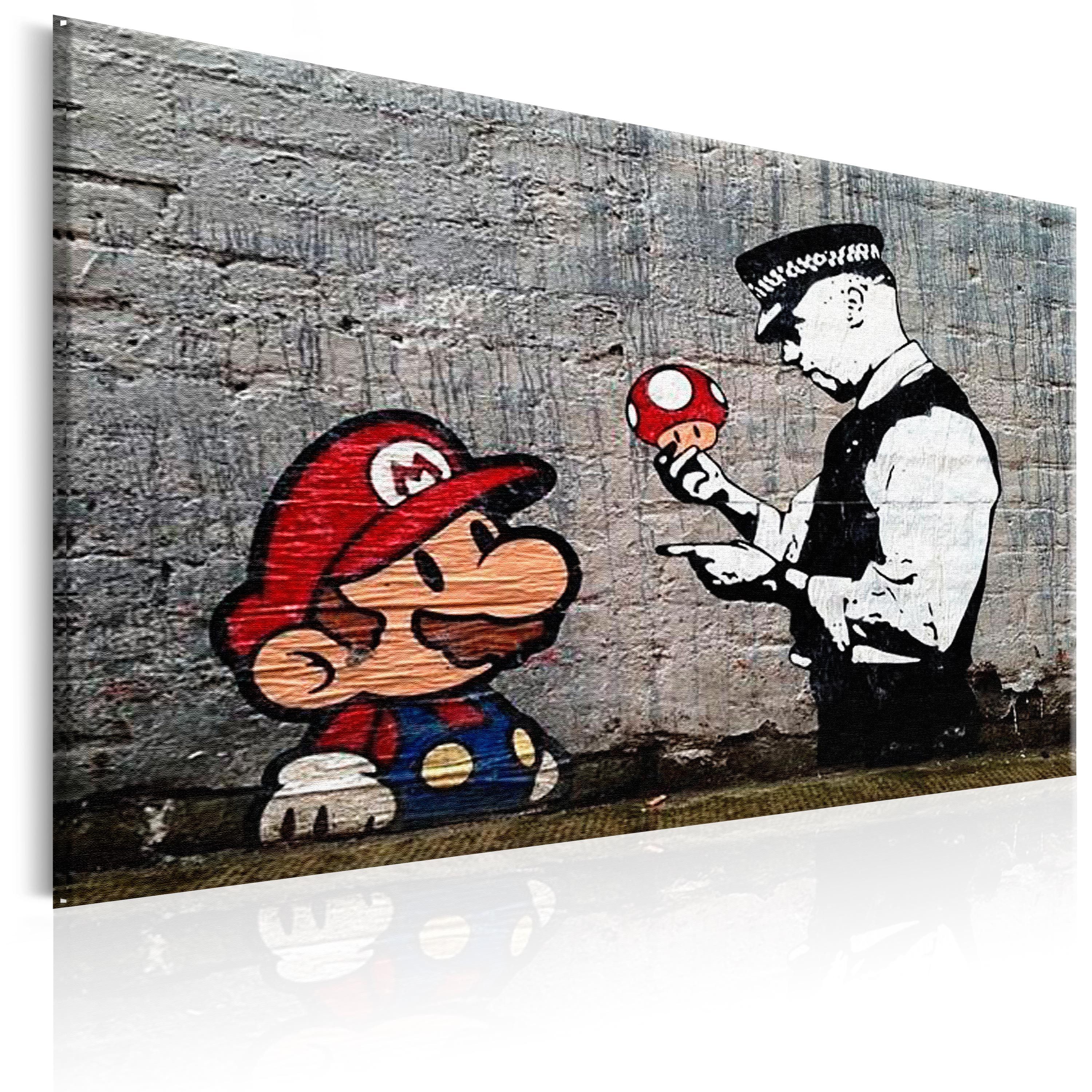 Artgeist Wandbild Mario and Cop by Banksy