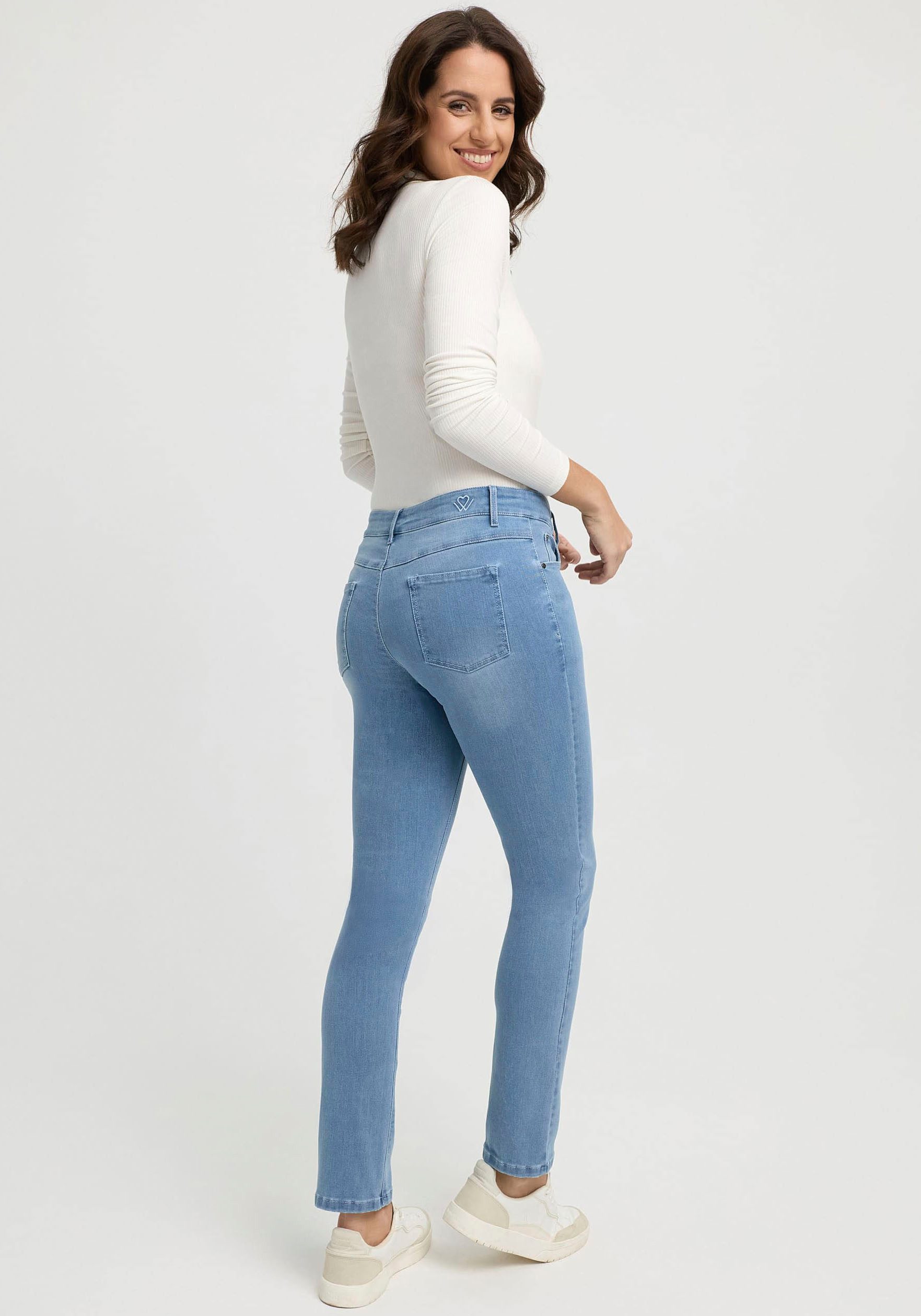 wonderjeans Slim-fit-Jeans Klassischer gerader Schnitt günstig online kaufen