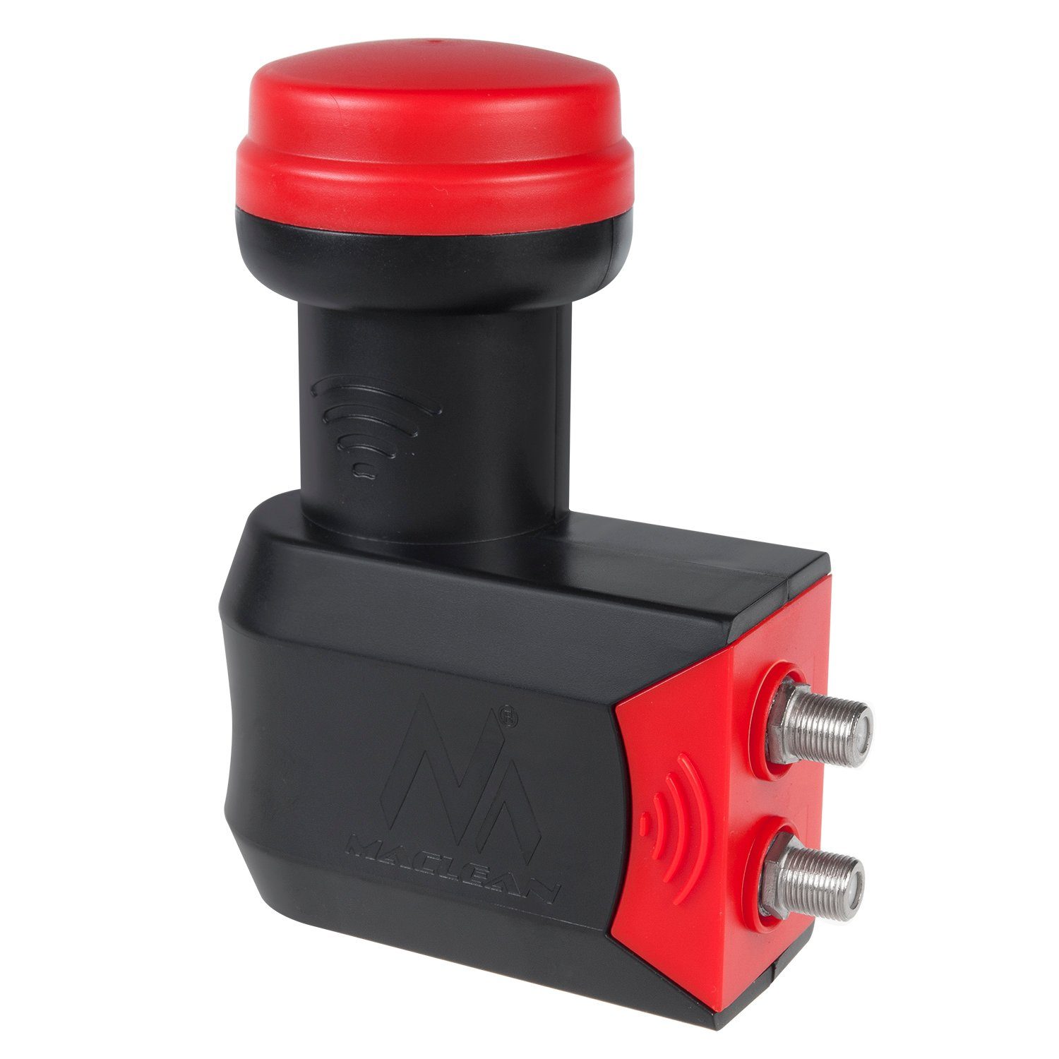 Maclean MCTV-252 Universal-Twin-LNB (für Full-HD [1080p] TV und 3D-Formate; Wetterschutzgehäuse; 0,1 dB)
