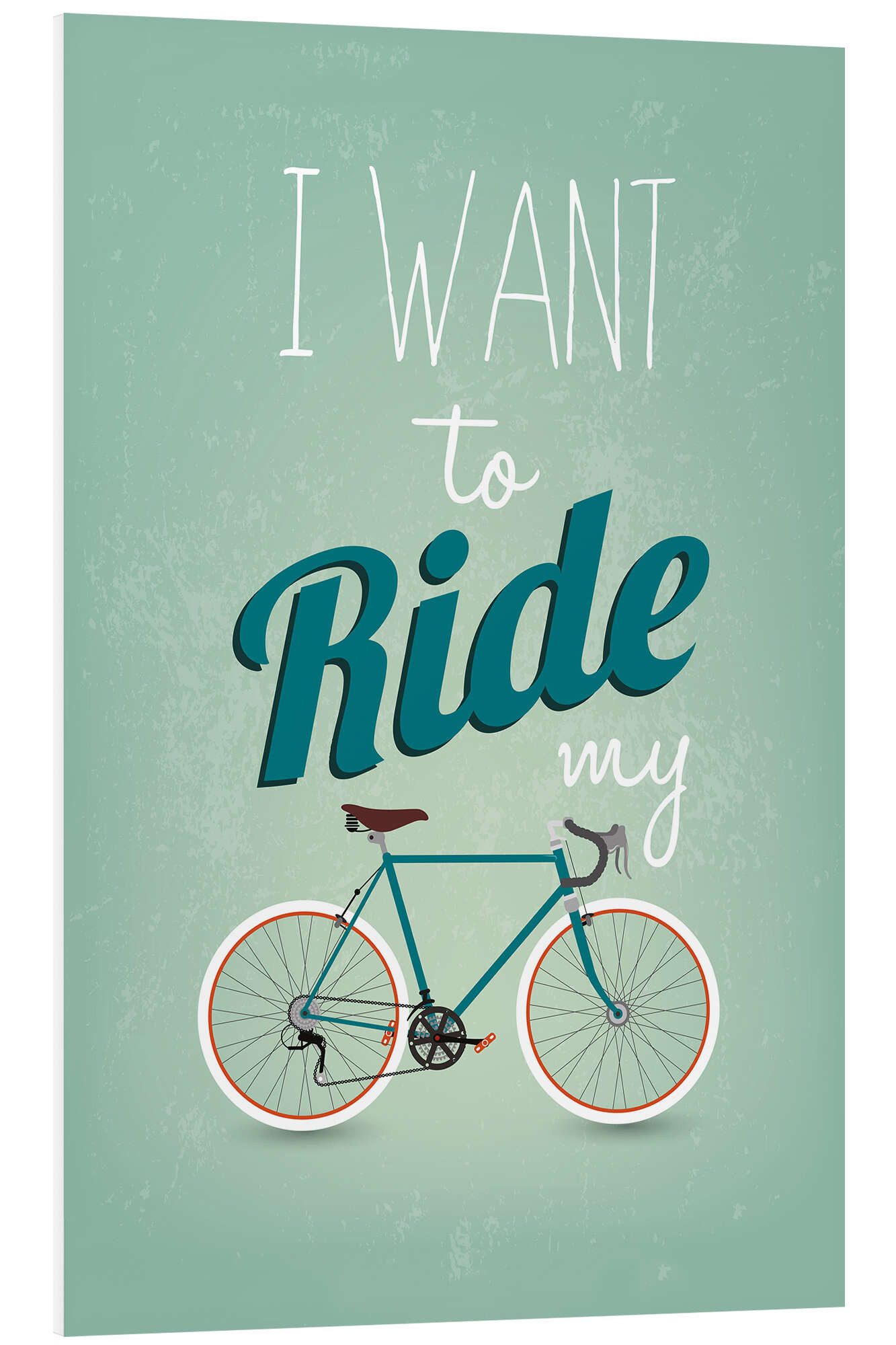 Posterlounge Forex-Bild Editors Choice, I want to ride my bike, Illustration