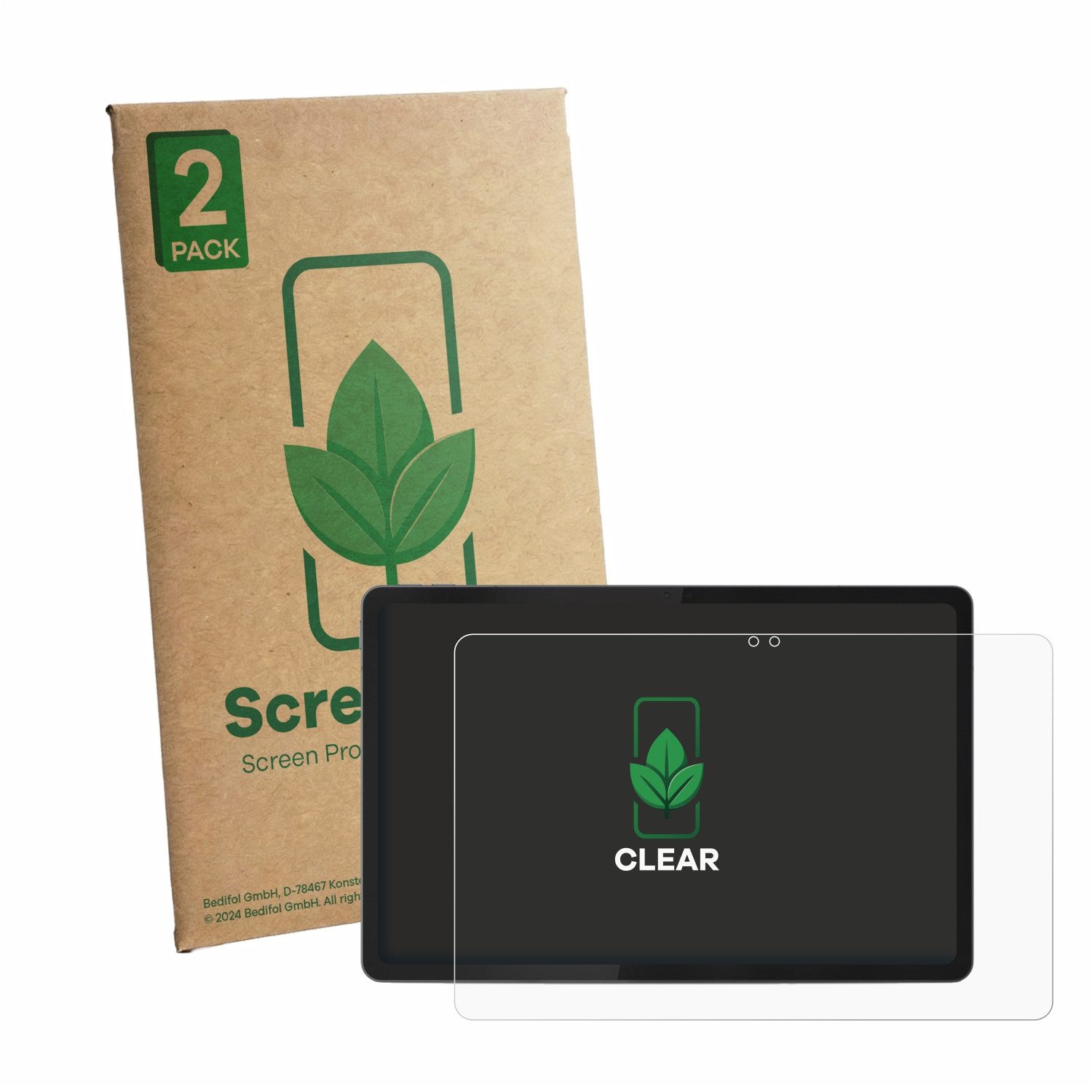 ScreenLeaf Displayschutzfolie Schutzfolie für Lenovo Idea Tab 11" 2025 TB336FU, 2 Stück, Displayschutz Schutz Folie Klar Transparent