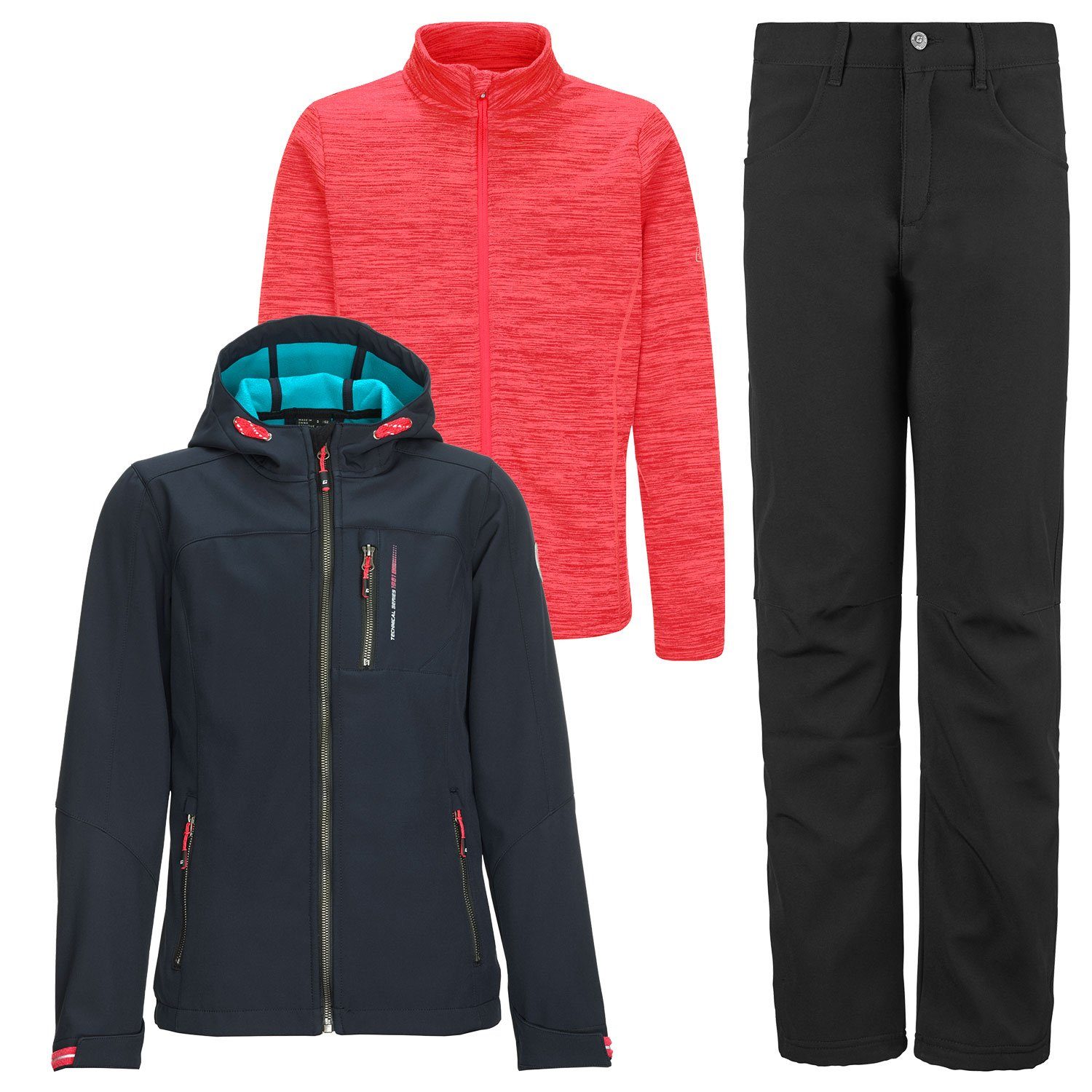 Killtec Regenanzug Softshelljacke Jr. + Fleecejacke + Softshell Hose - Modell- und Größenwahl