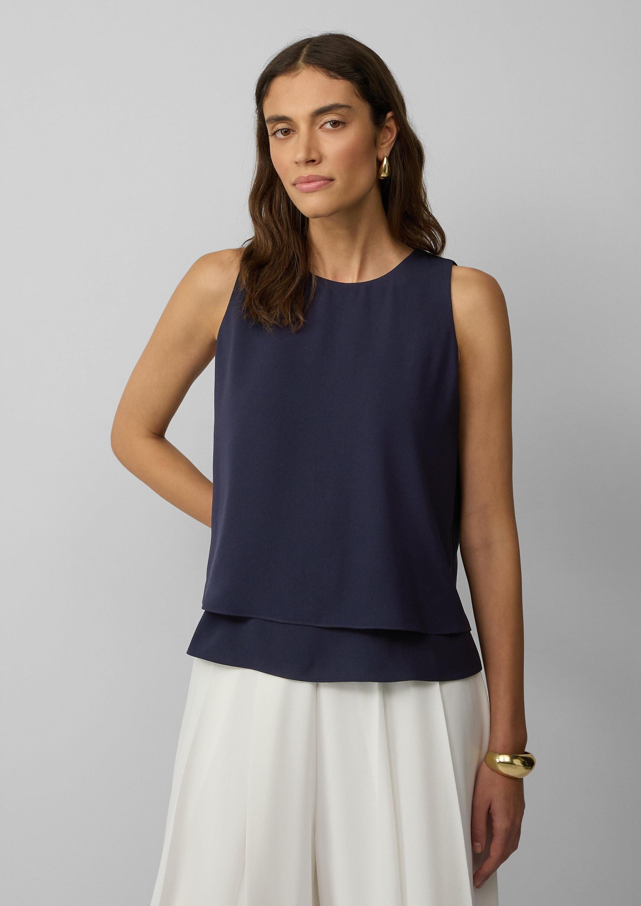 s.Oliver Blusentop Bluse Doppellagiges Top aus günstig online kaufen