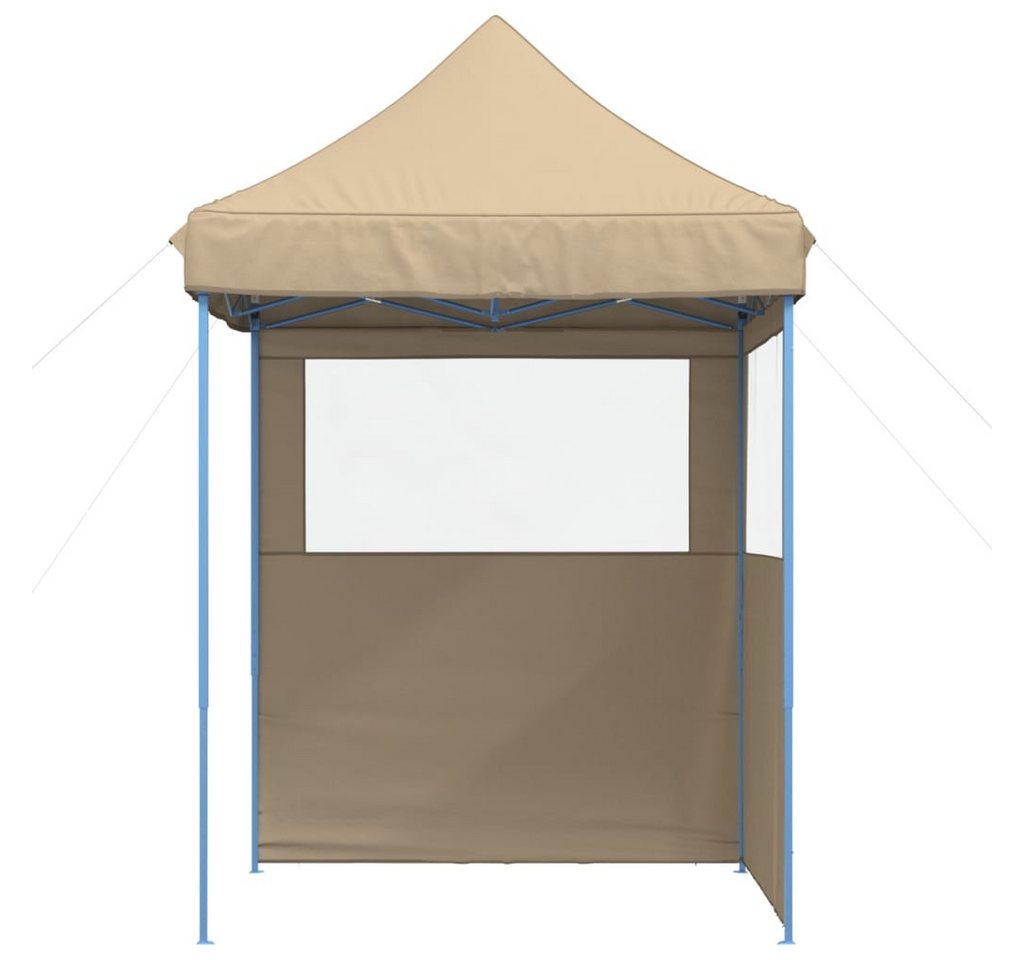 Thumbnail - vidaXL Partyzelt Partyzelt Faltbar Pop-Up mit 2 Seitenteilen Beige