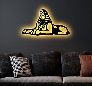 LEON FOLIEN Dekofigur Große Sphinx von Gizeh Schlummerlicht Nachtlicht in Schwarz #78