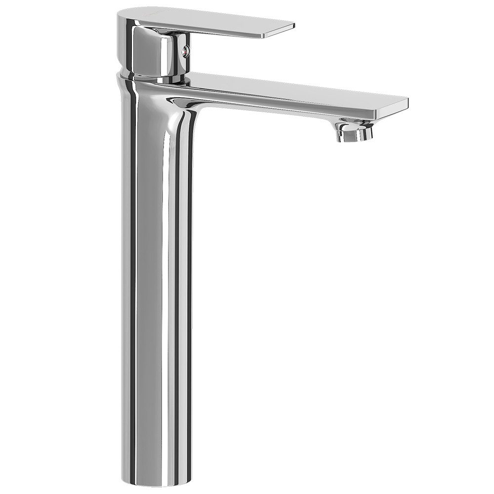Lomadox Waschtischarmatur FAUCET-140 Messing Waschbeckenarmatur 29,5 cm hoch in Silber/Chrom