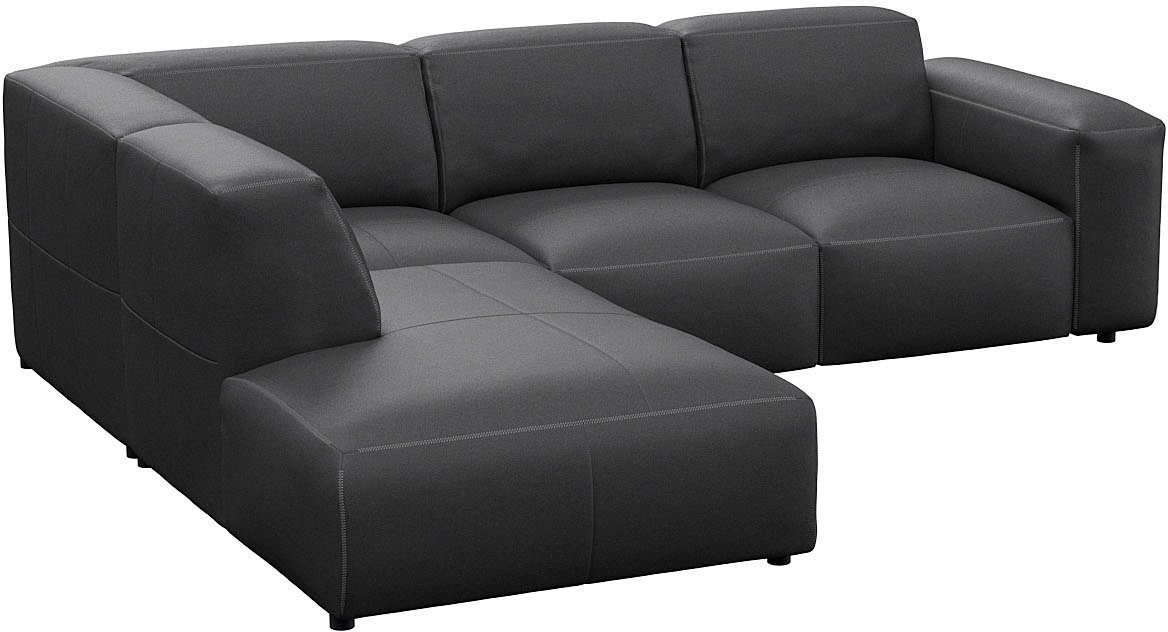 FLEXLUX Ecksofa Lucera, super bequem durch hochwertigen Sitzaufbau mit Kaltschaum, modern & anschmiegsam, L-Form, Designsofa