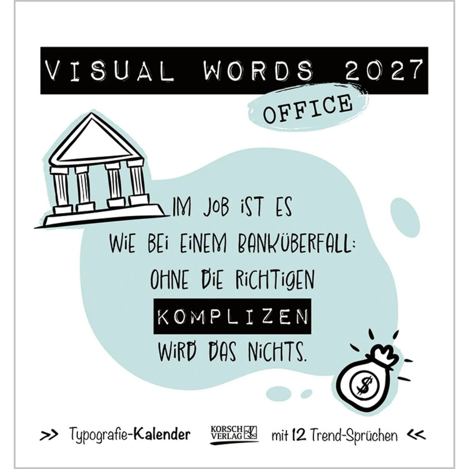 Wandkalender Visual Words Office 2027