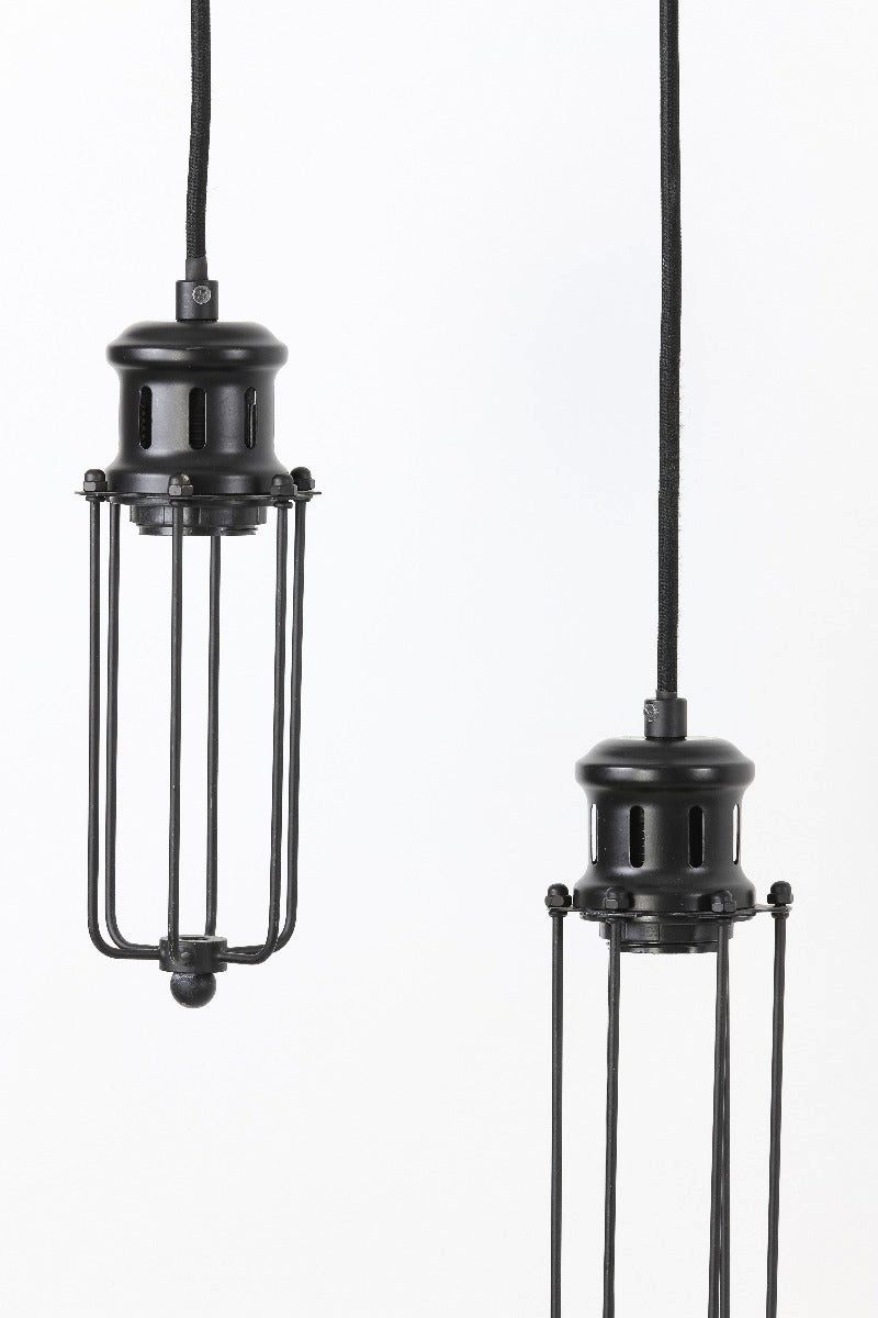 Dirk Davids Leuchten GmbH Hängeleuchten Hängeleuchte 9FL 140x14x79 cm DAGMAR schwarz 3065112, ohne Leuchtmittel