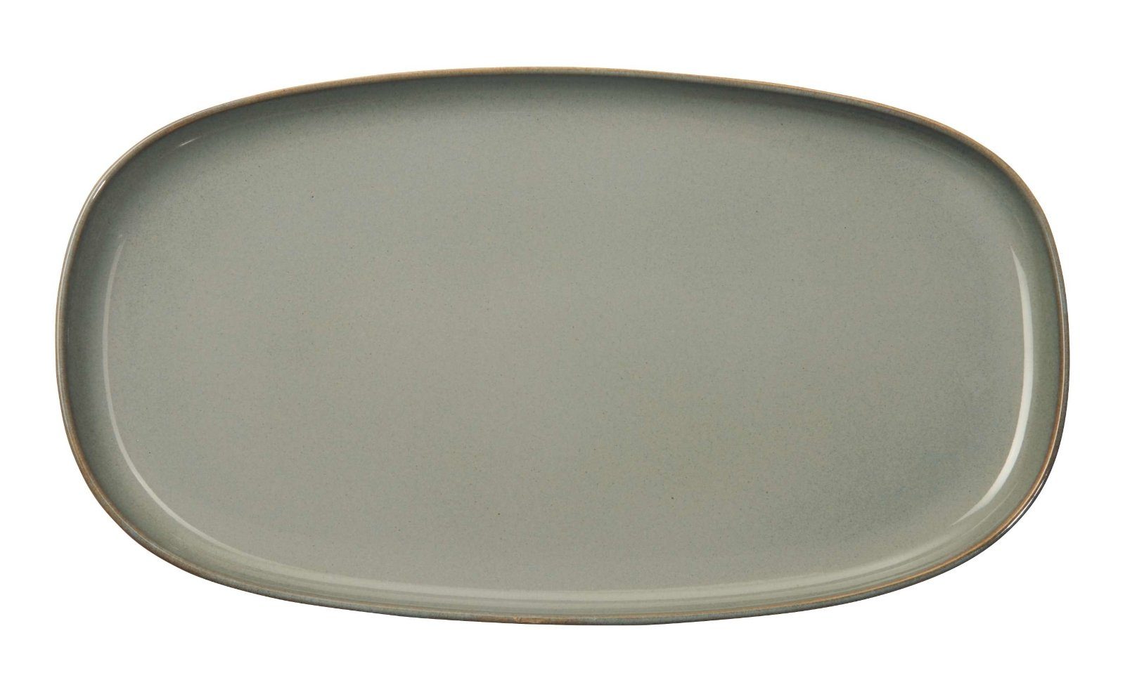 ASA SELECTION Servierplatte SAISONS Platte oval eucalyptus 31 x 18 cm, Steinzeug, (Platten oval), Geschirr