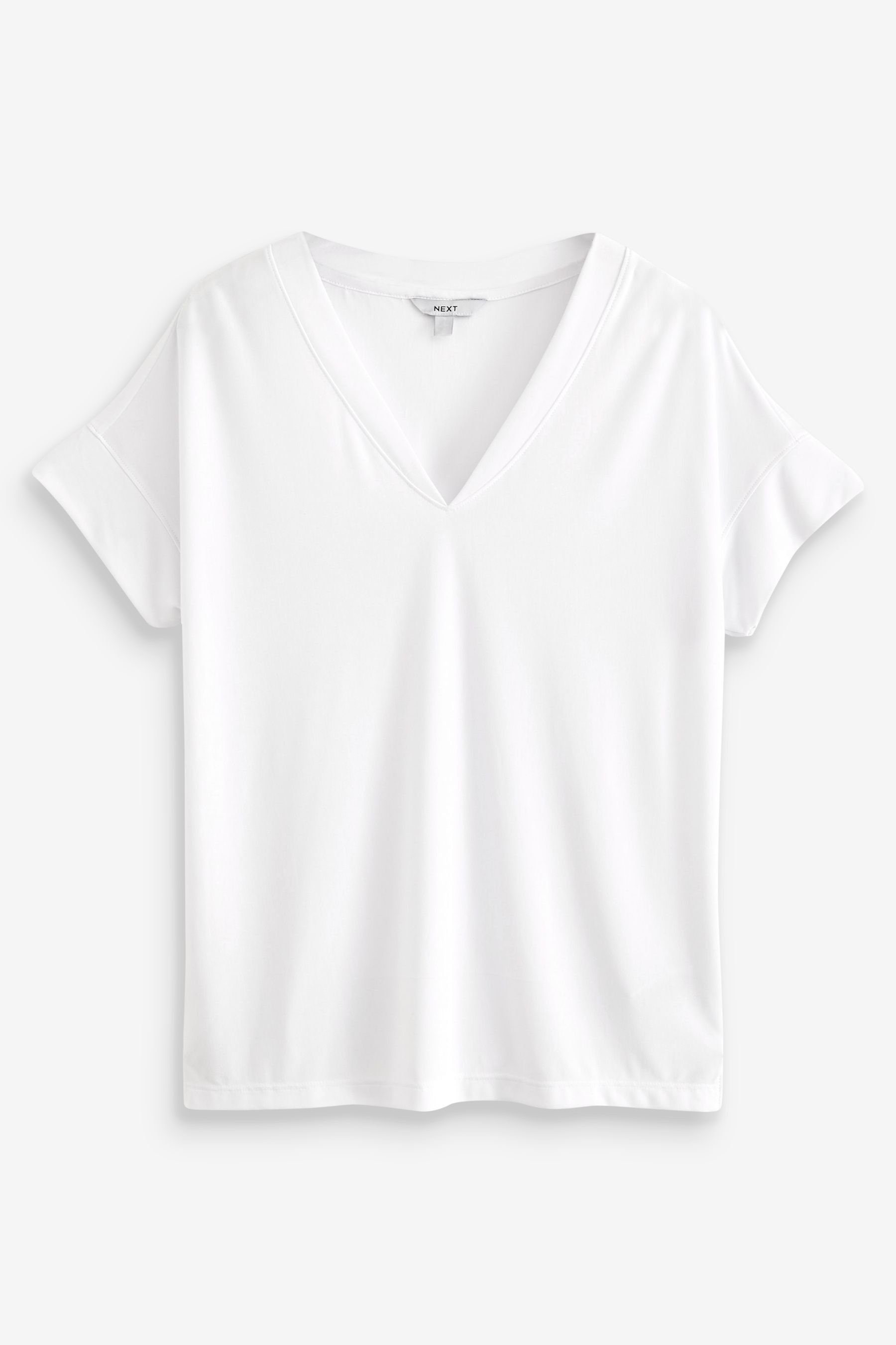 Next T-Shirt T-Shirt mit V-Ausschnitt aus Modalgemisch (1-tlg)