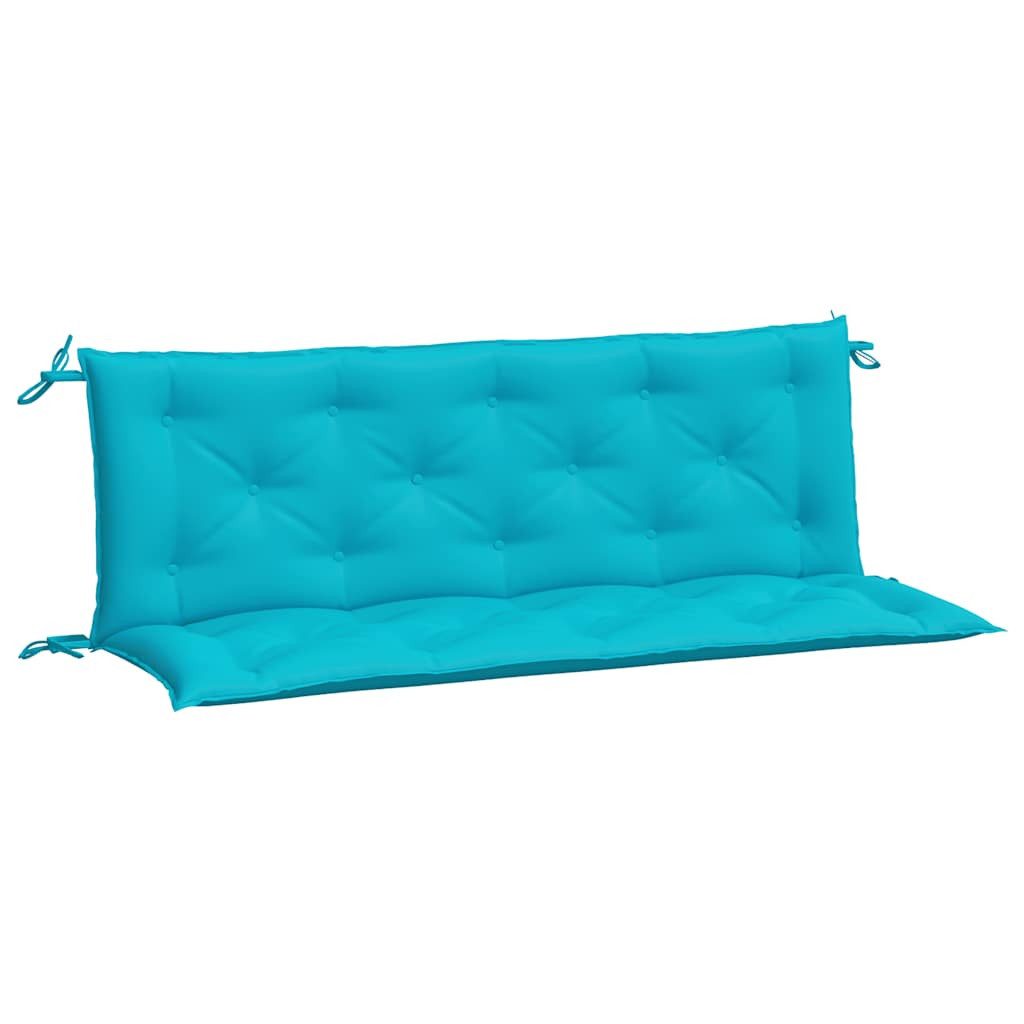 vidaXL Sitzauflage Gartenbank-Auflagen 2 Stk. Türkis 150x50x7 cm Stoff, (2 St)